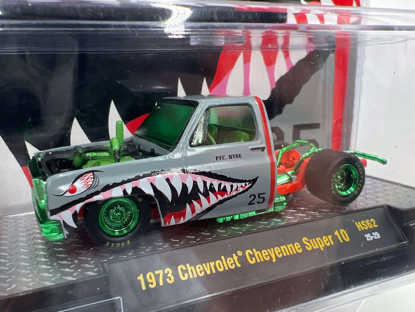 2025 M2 Machines Hobby Exclusive CHASE PFC Hyde 1973 Chevrolet Cheyenne Super 10 Gray HS62