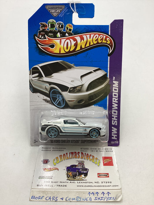 2013 Hot Wheels #155 10 Ford Shelby GT500 Supersnake White 22D