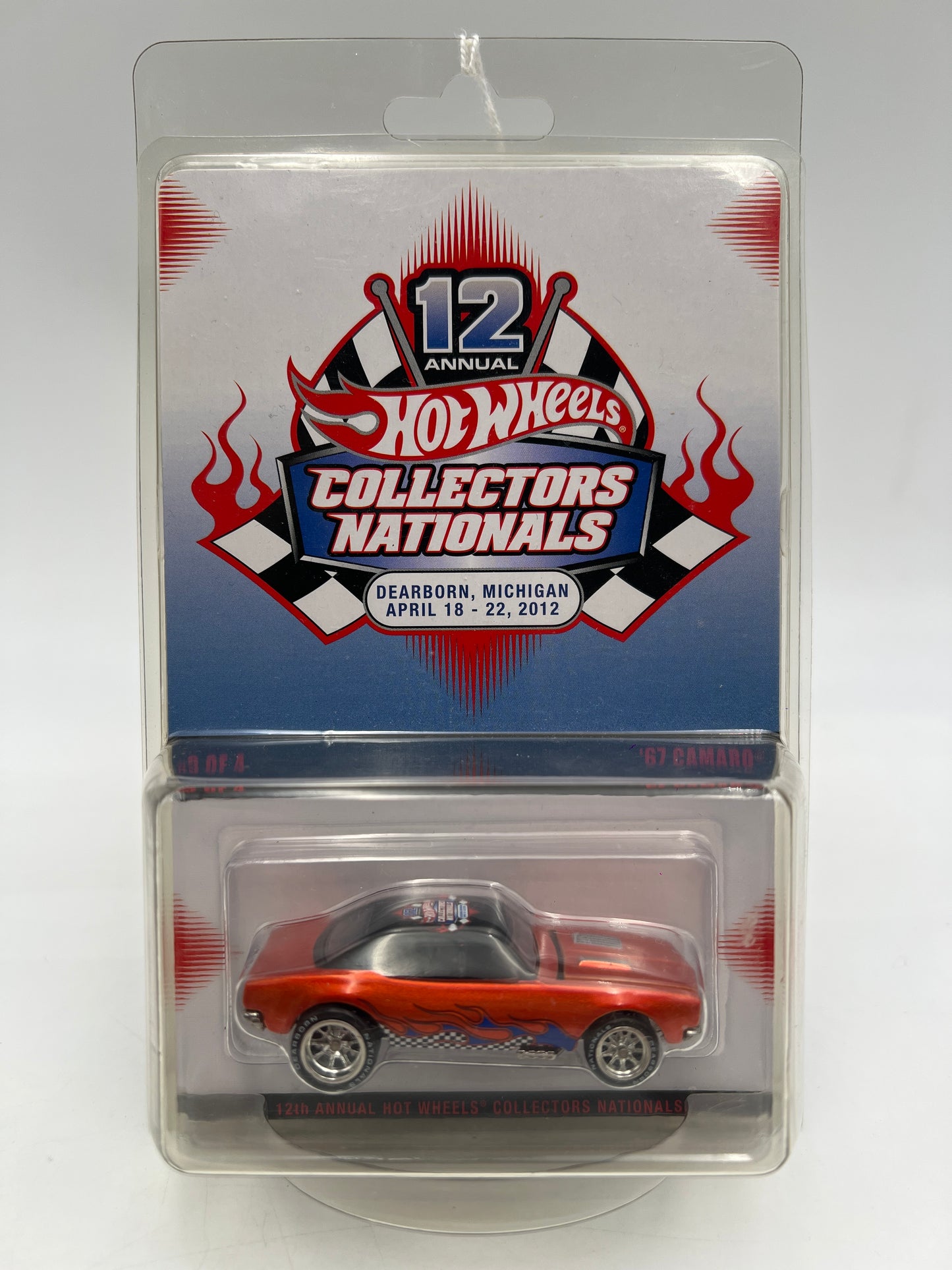 2012 Hot Wheels 12th Annual Collectors Nationals #1983/2000 67 Camaro Orange W/Protector