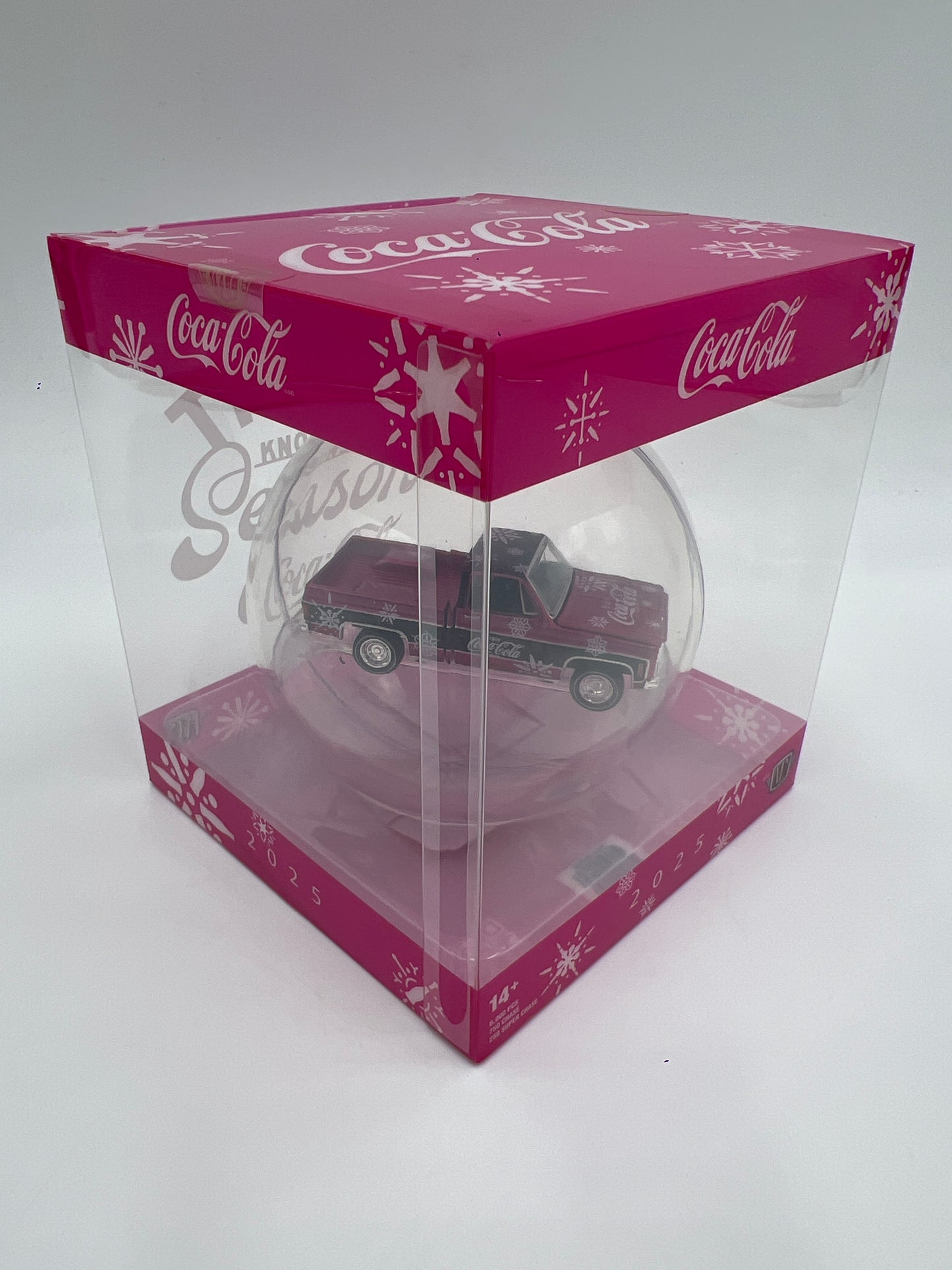 2025 M2 Machines Coca Cola Holiday Christmas Ornaments 1976 GMC Sierra Grande 15 Pink