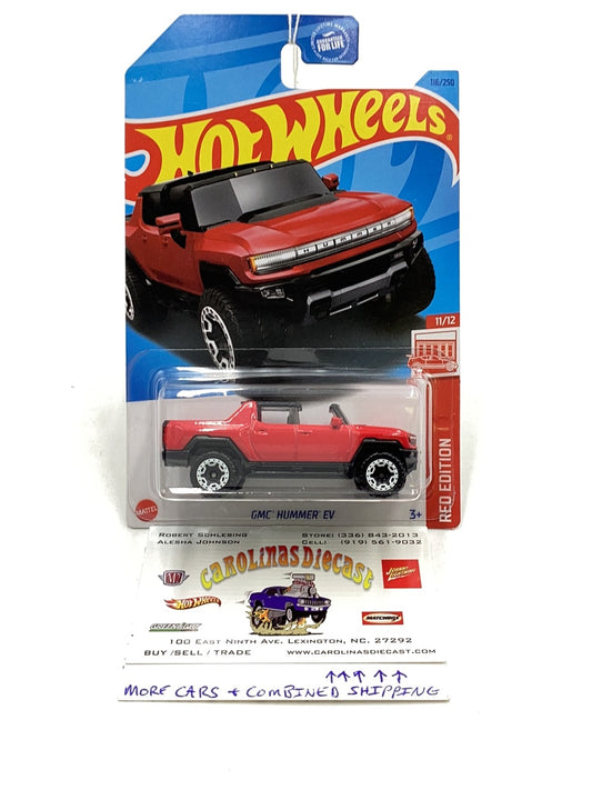 2023 Hot Wheels #116 GMC Hummer EV Red Edition