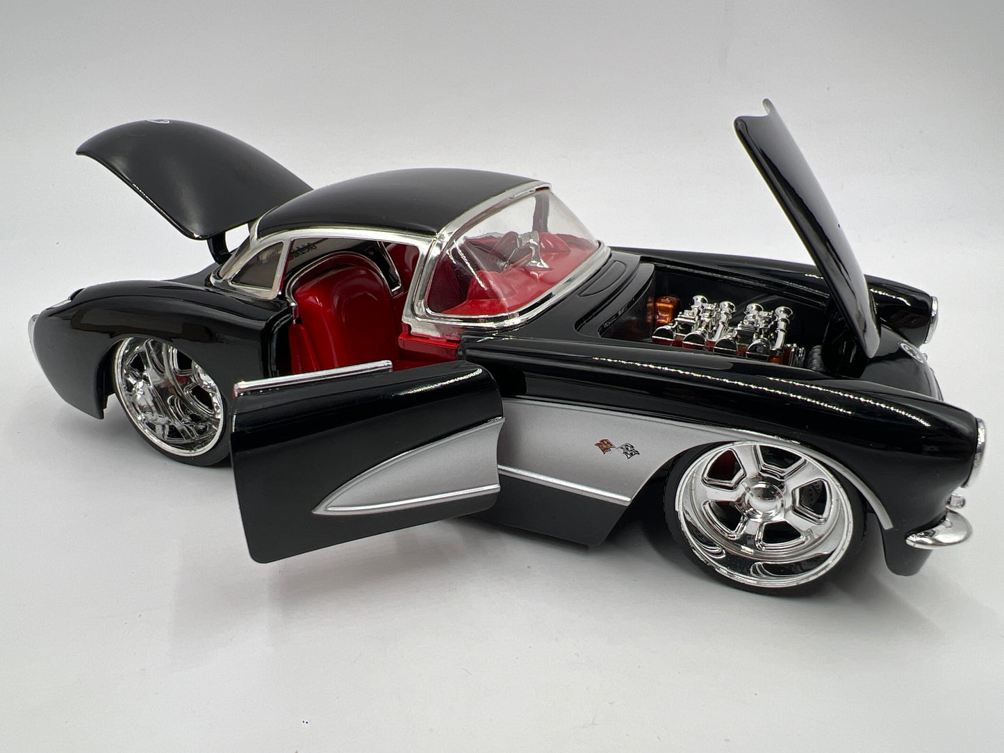 Jada 1/24 Scale Big Time Muscle 1957 Chevy Corvette Black Loose