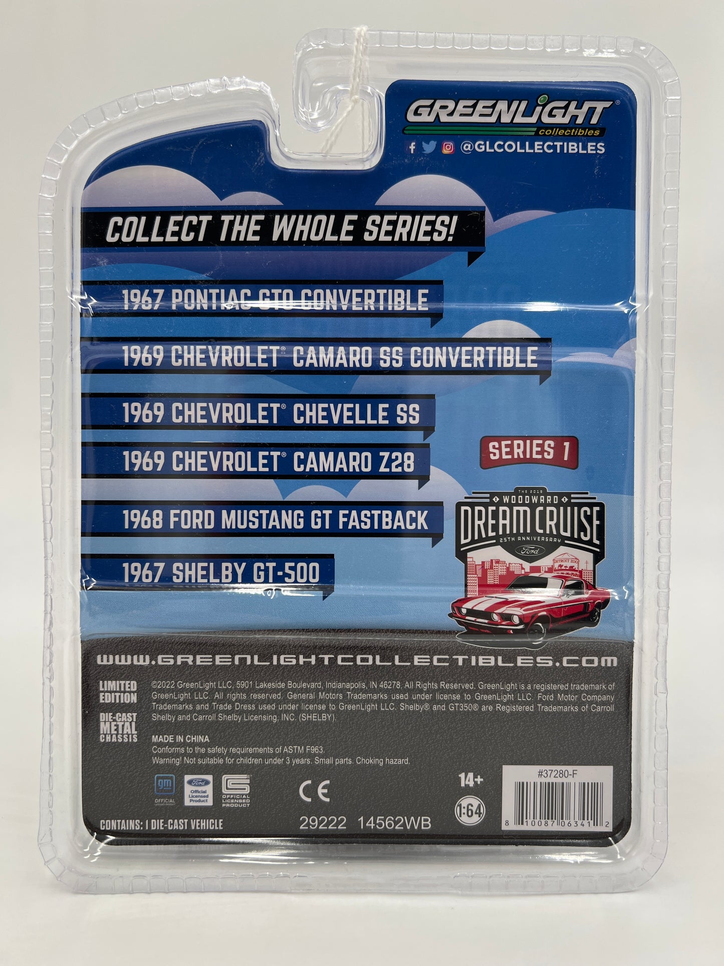 Greenlight Woodward Dream Cruise Series 1 CHASE 1967 Shelby GT-500 Red