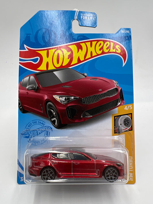 2021 Hot Wheels Turbo #118 2019 Kia Stinger GT Red