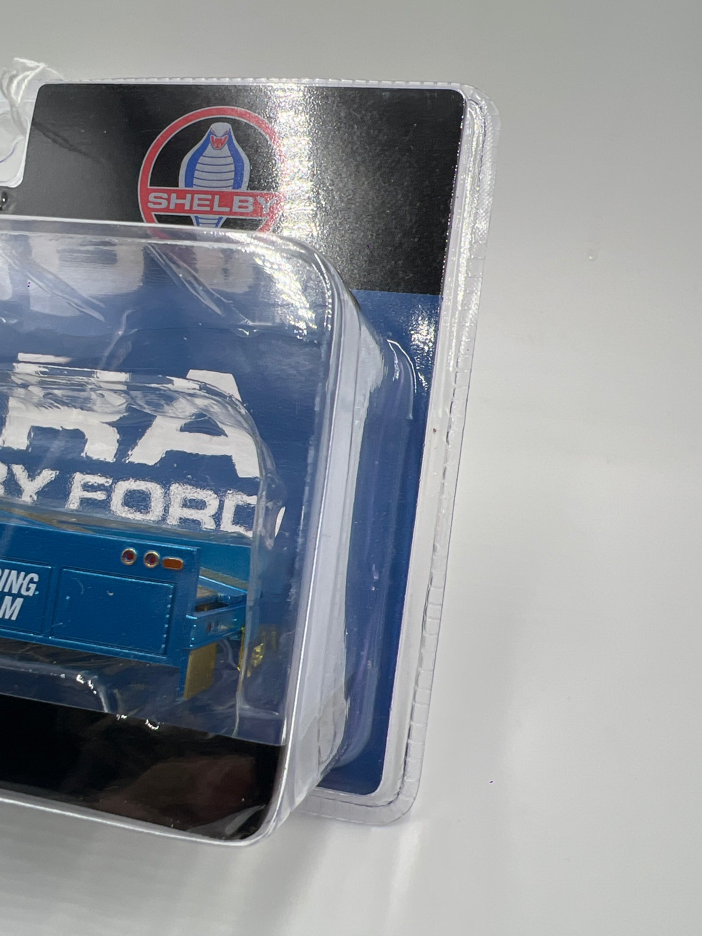 M2 Machines CHASE Ramp Truck Cobra Racing Team 1966 Ford C-950 Truck Blue