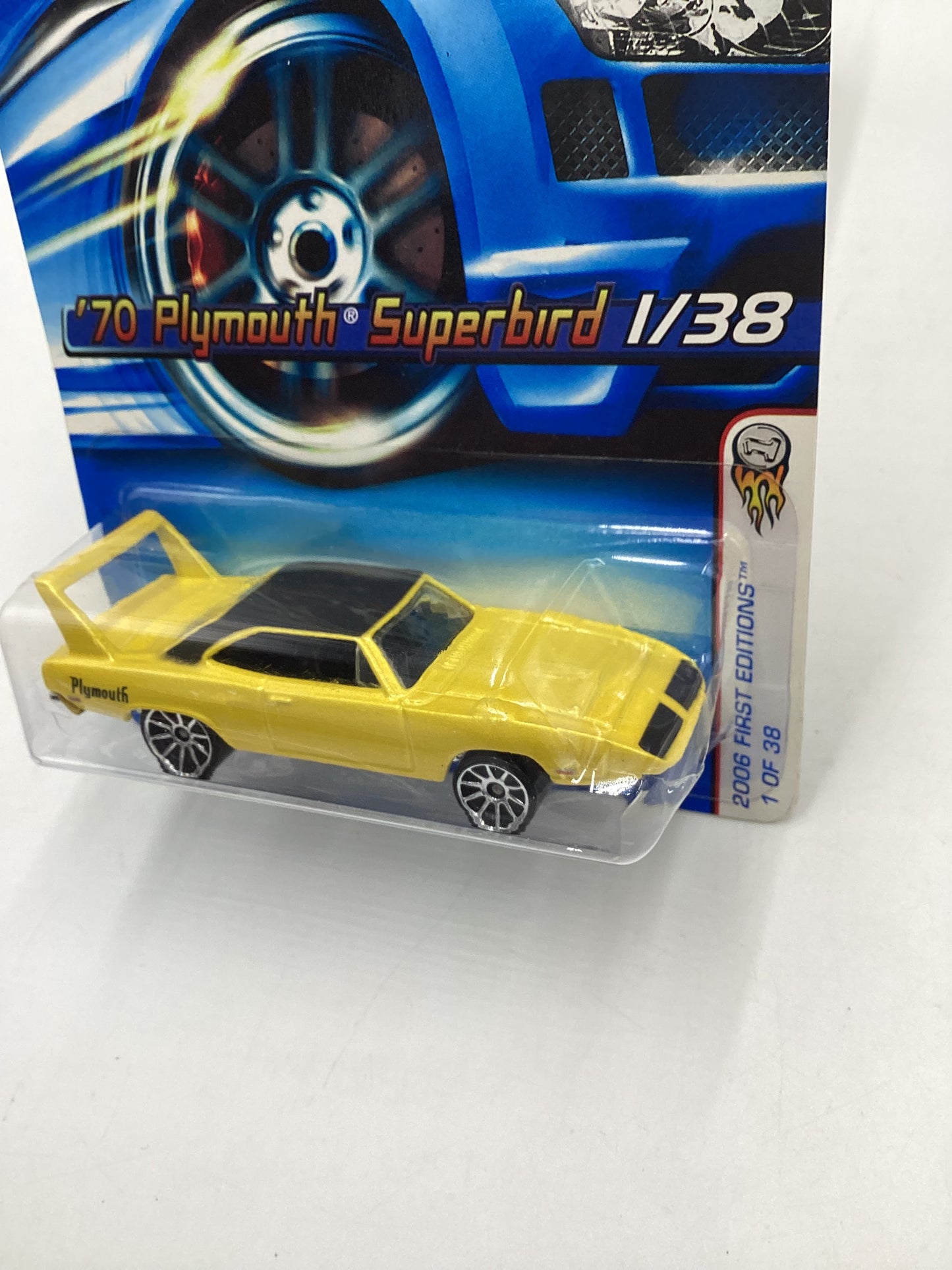 2006 Hot Wheels First Editions #001 70 Plymouth Superbird yellow 39C