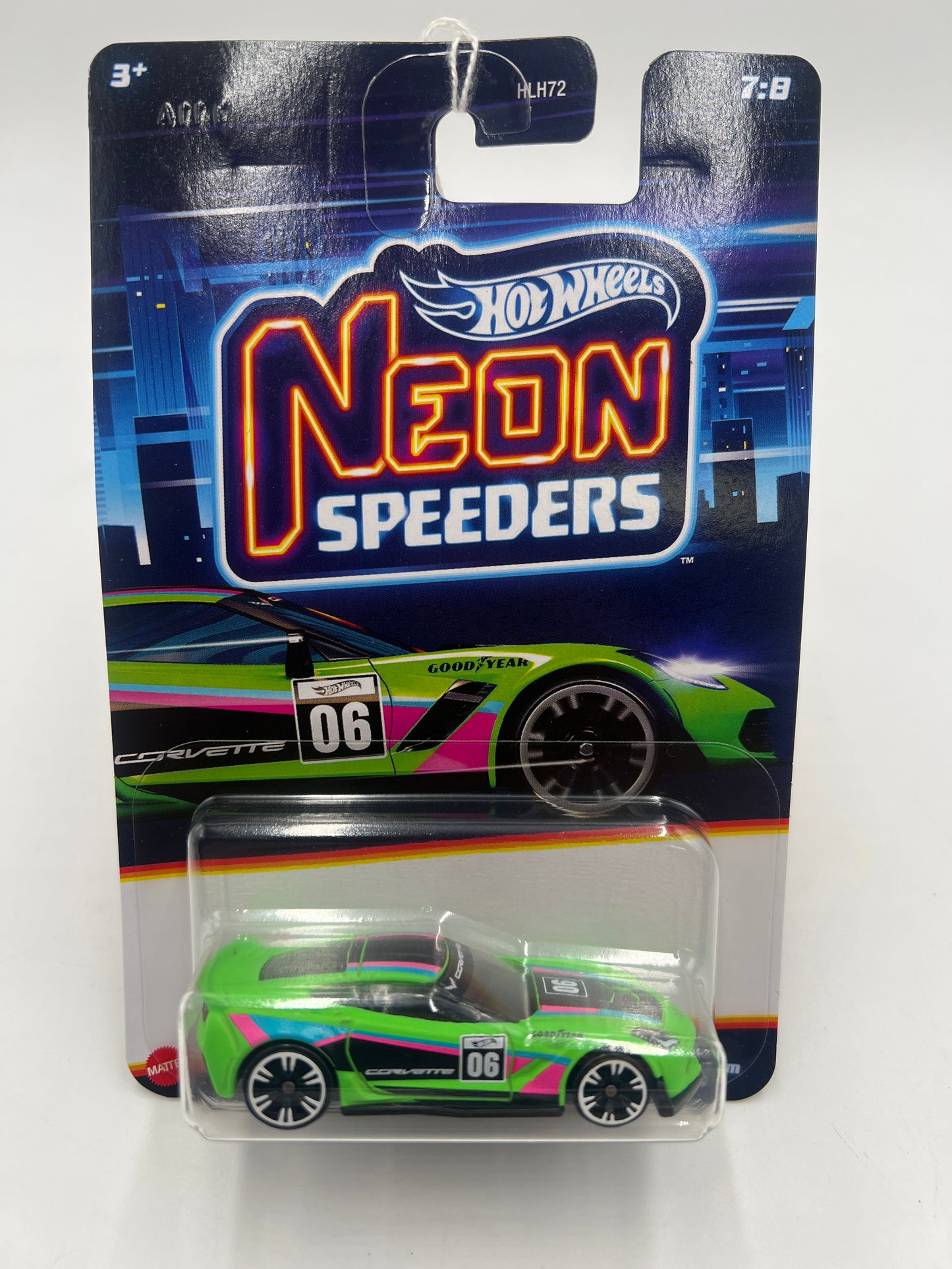 2024 Hot Wheels Neon Speeders 7/8 Corvette C7 Z06 160O