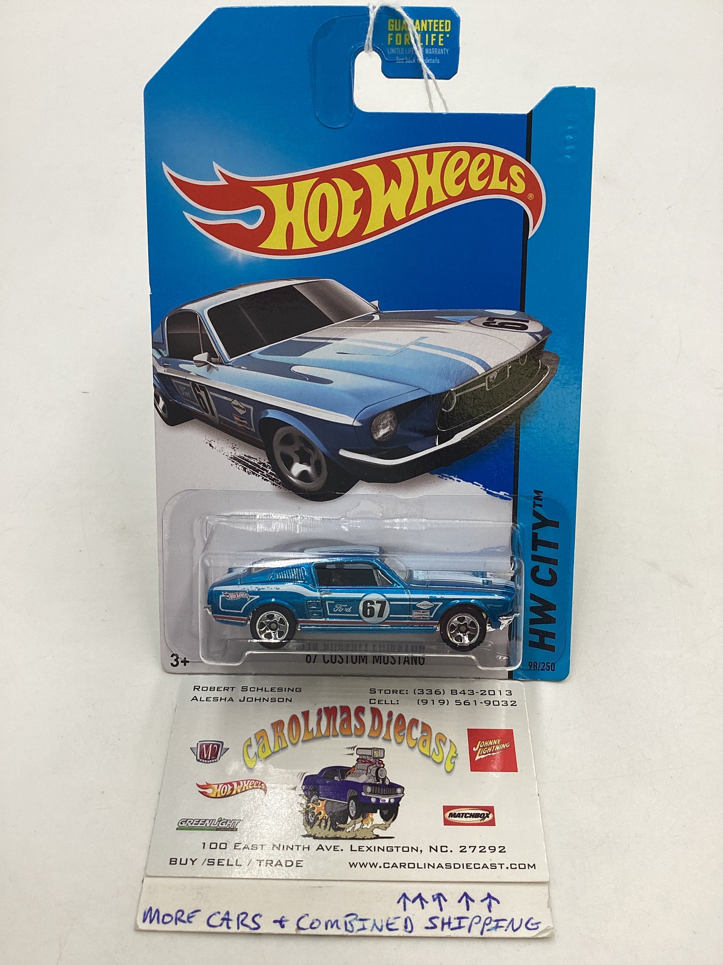 2014 HW City #98 67 Custom Mustang Blue 31C