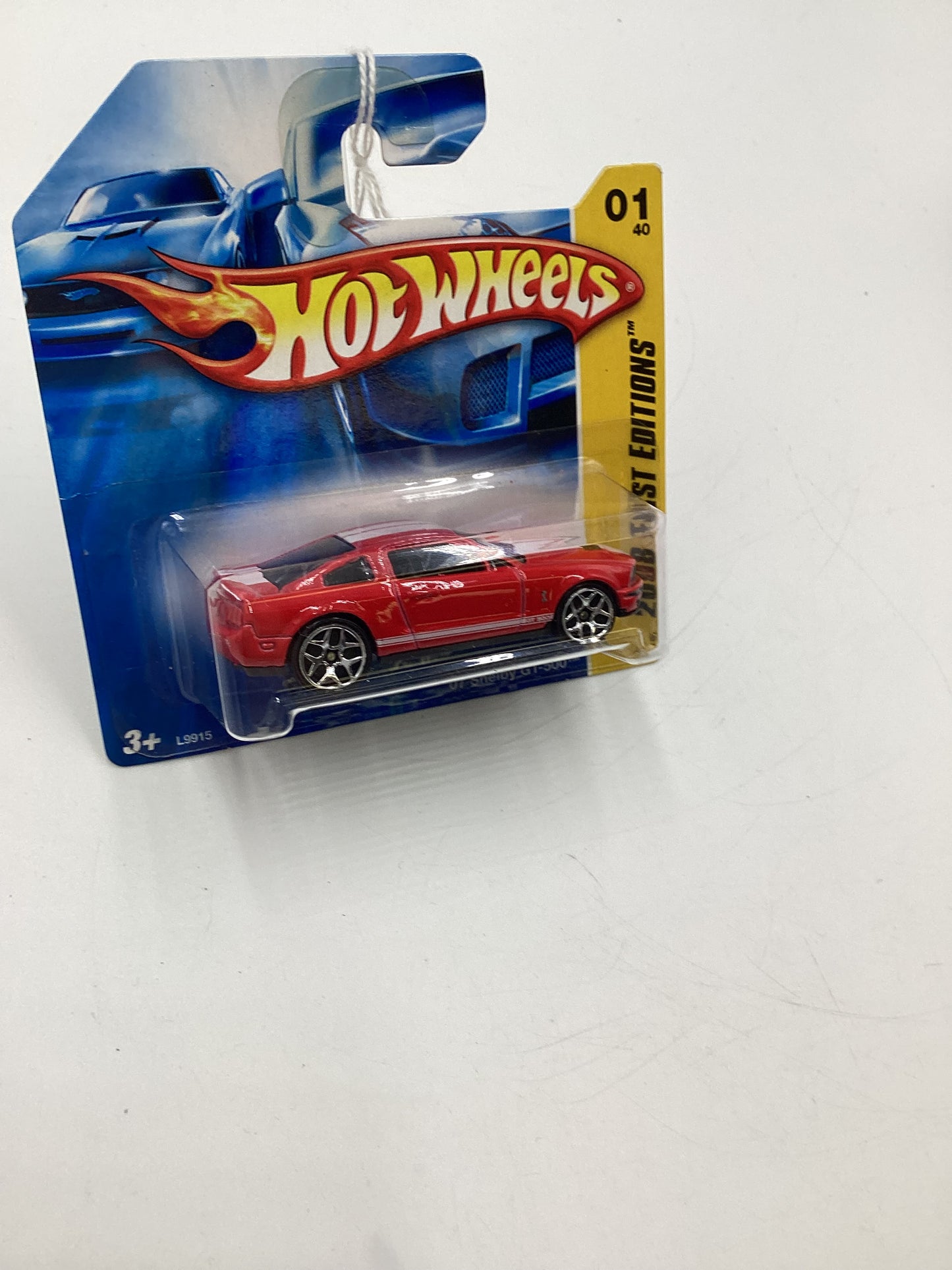 2008 Hot Wheels New Models #1 07 Shelby GT-500 Red Short Card 24C