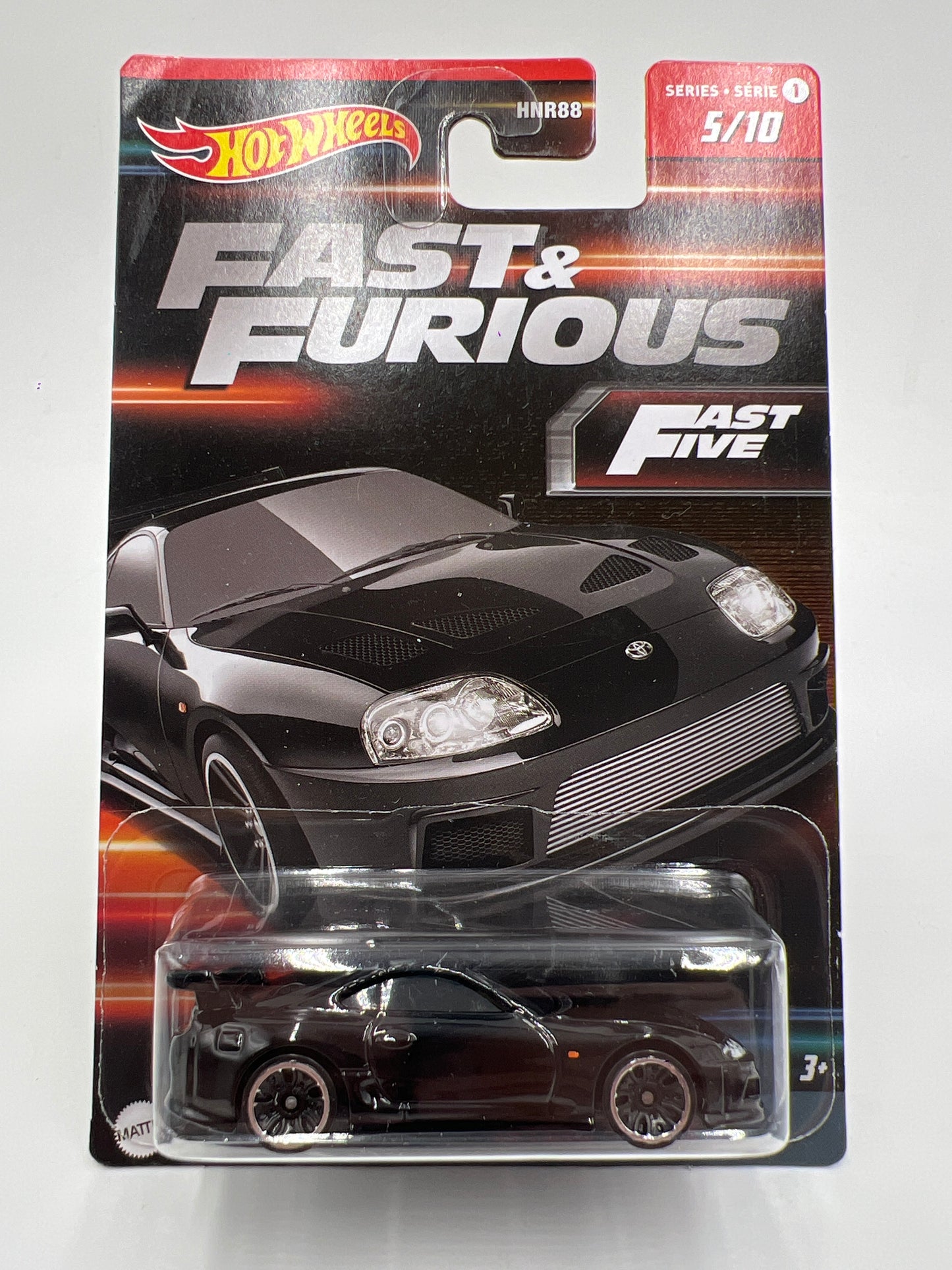 Hot Wheels Fast & Furious Series 1 #5 Toyota Supra Black W/Protector