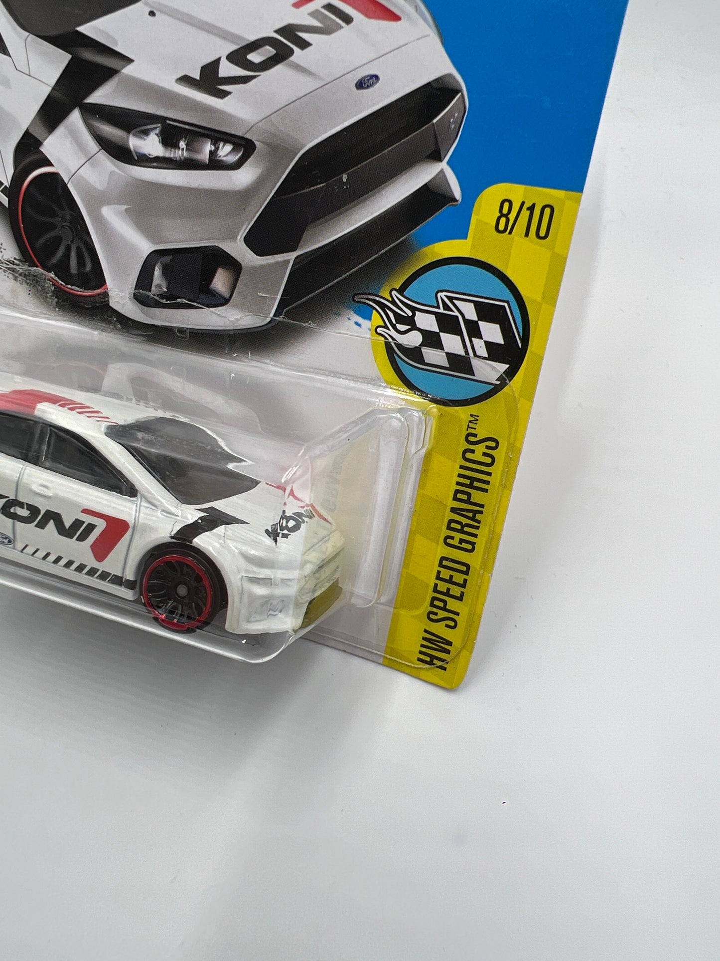 2017 Hot Wheels Speed Graphics #79 Ford Focus RS White Koni