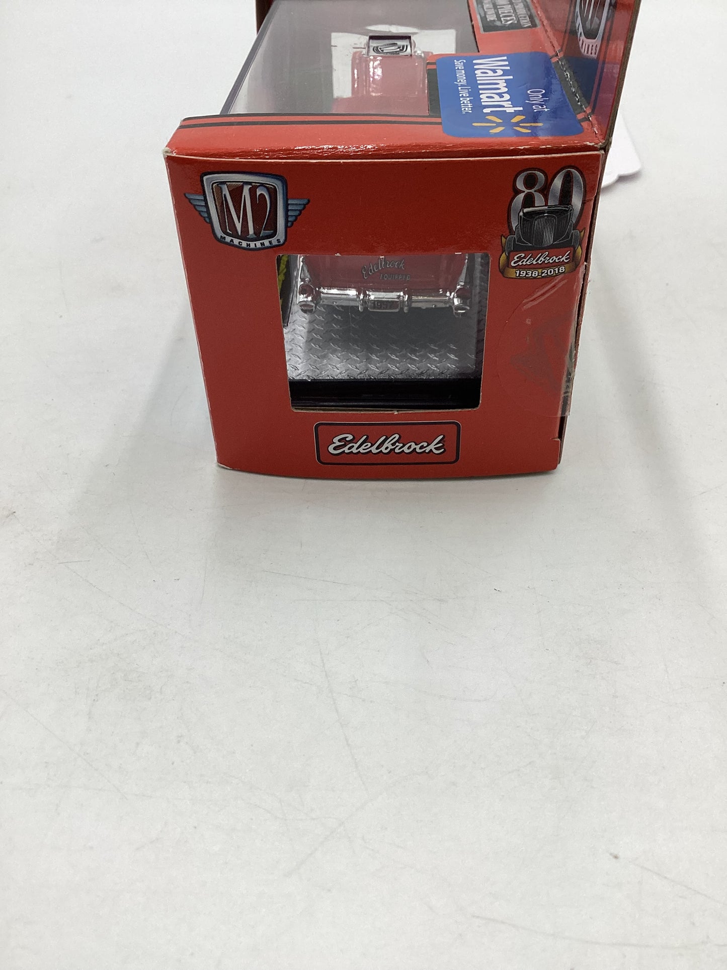 M2 Machines Walmart Exclusive Edelbrock 1957 Chevrolet Sedan Delivery Red WMTS12