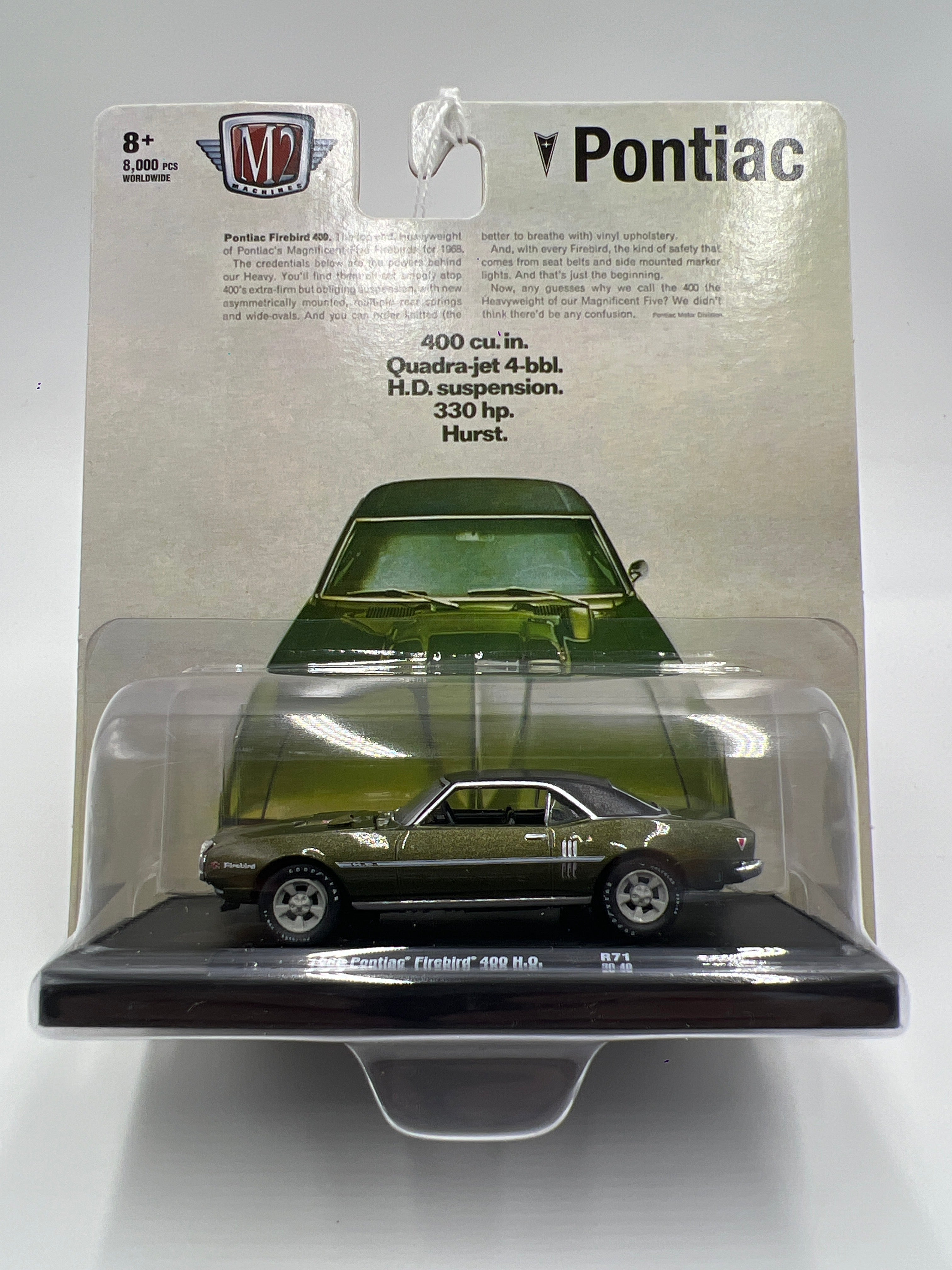 M2 Machines Auto-Drivers 1968 Pontiac Firebird 400 H.O. Green R71