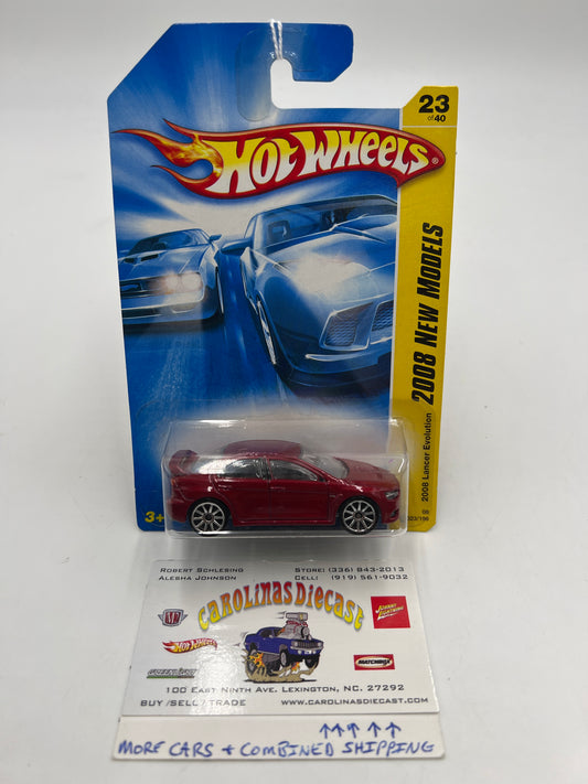 2008 Hot Wheels New Models #23 2008 Lancer Evolution Red 92C