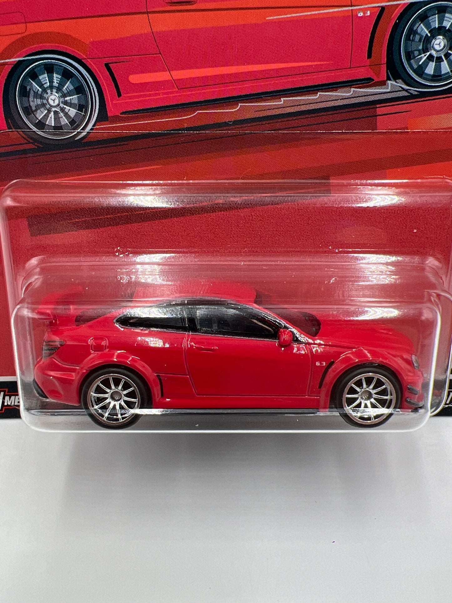 Hot Wheels Premium Deutschland Design #4 12 Mercedes-Benz C63 AMG Coupe Black Series Red 254F