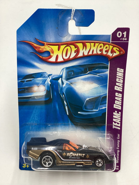 2008 Hot Wheels HW Team: Drag Racing #157 Mustang Funny Car Matte Black Has Casting Error See Details 239H