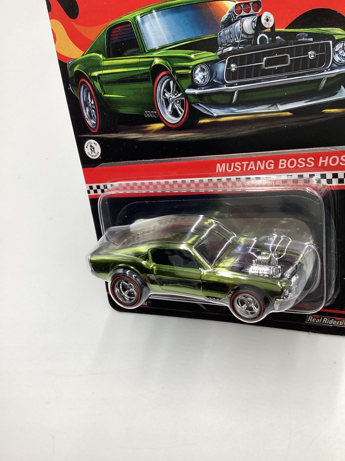 2022 Hot wheels RLC Mustang Boss Hoss Olive Green 01088/30000 with protector