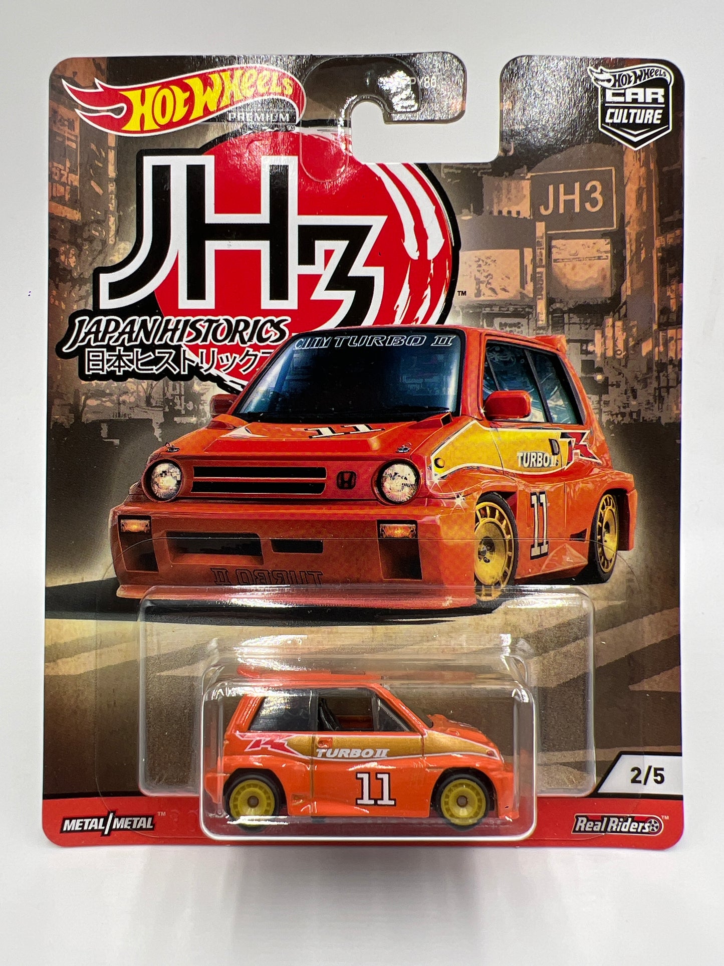 Hot Wheels Premium Japan Historics #2 85 Honda City Turbo II Orange 245i