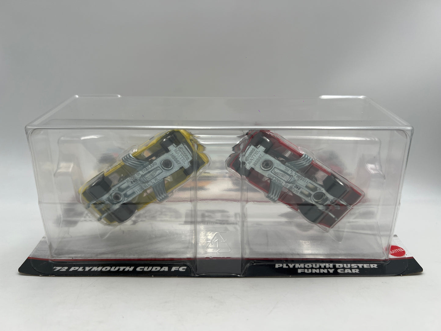 Hot Wheels Target 2 Pack Snake & Mongoose 72 Plymouth Cuda FC & Duster Funny Car W/Protector