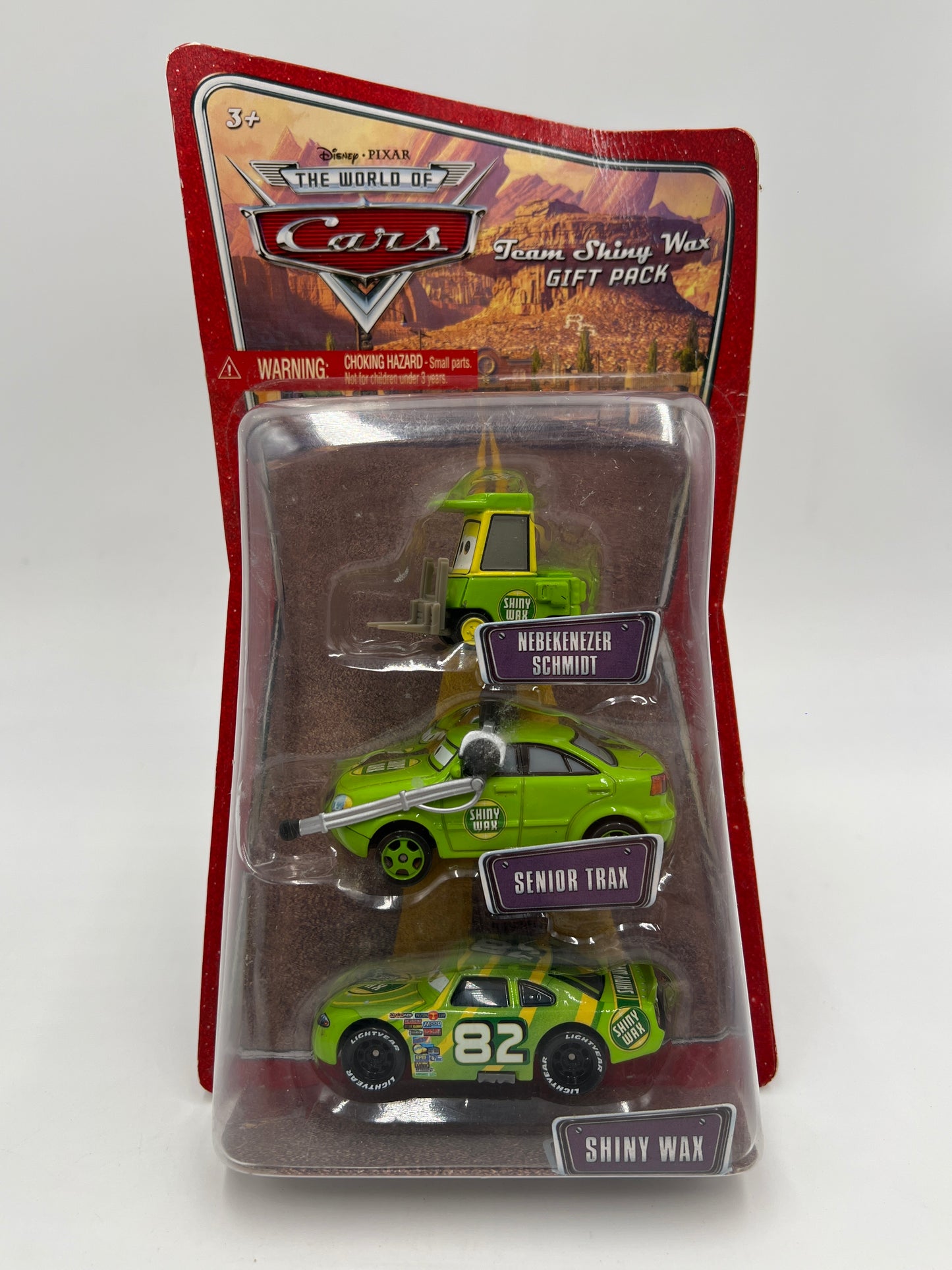 Disney Pixar The World Of Cars 3 Pack Team Shiny Wax Nebekenezer Schmidt & Senior Trax/Shiny Wax 136A