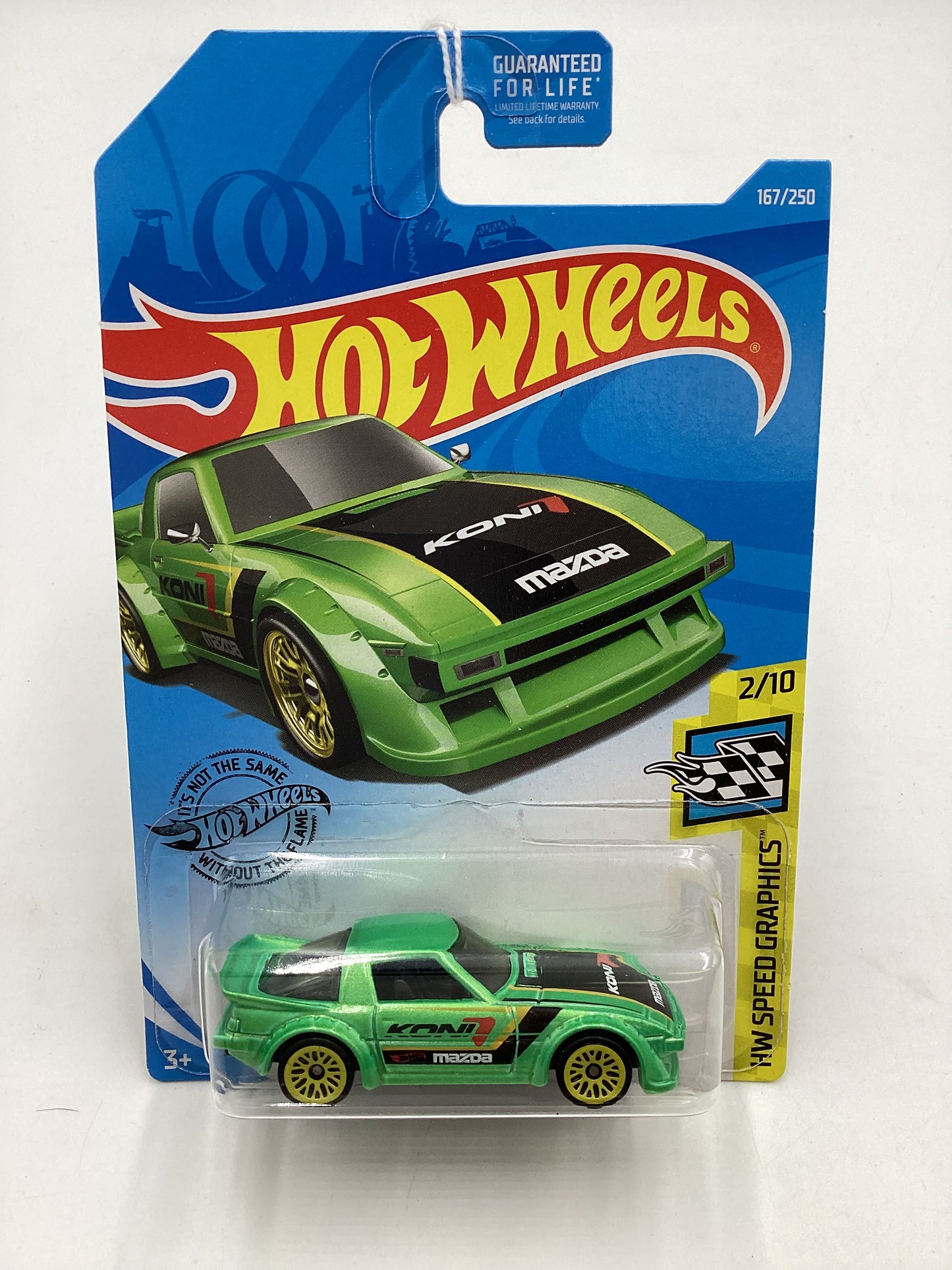 2019 Hot Wheels Speed Graphics #167 Mazda RX-7 Green 86F