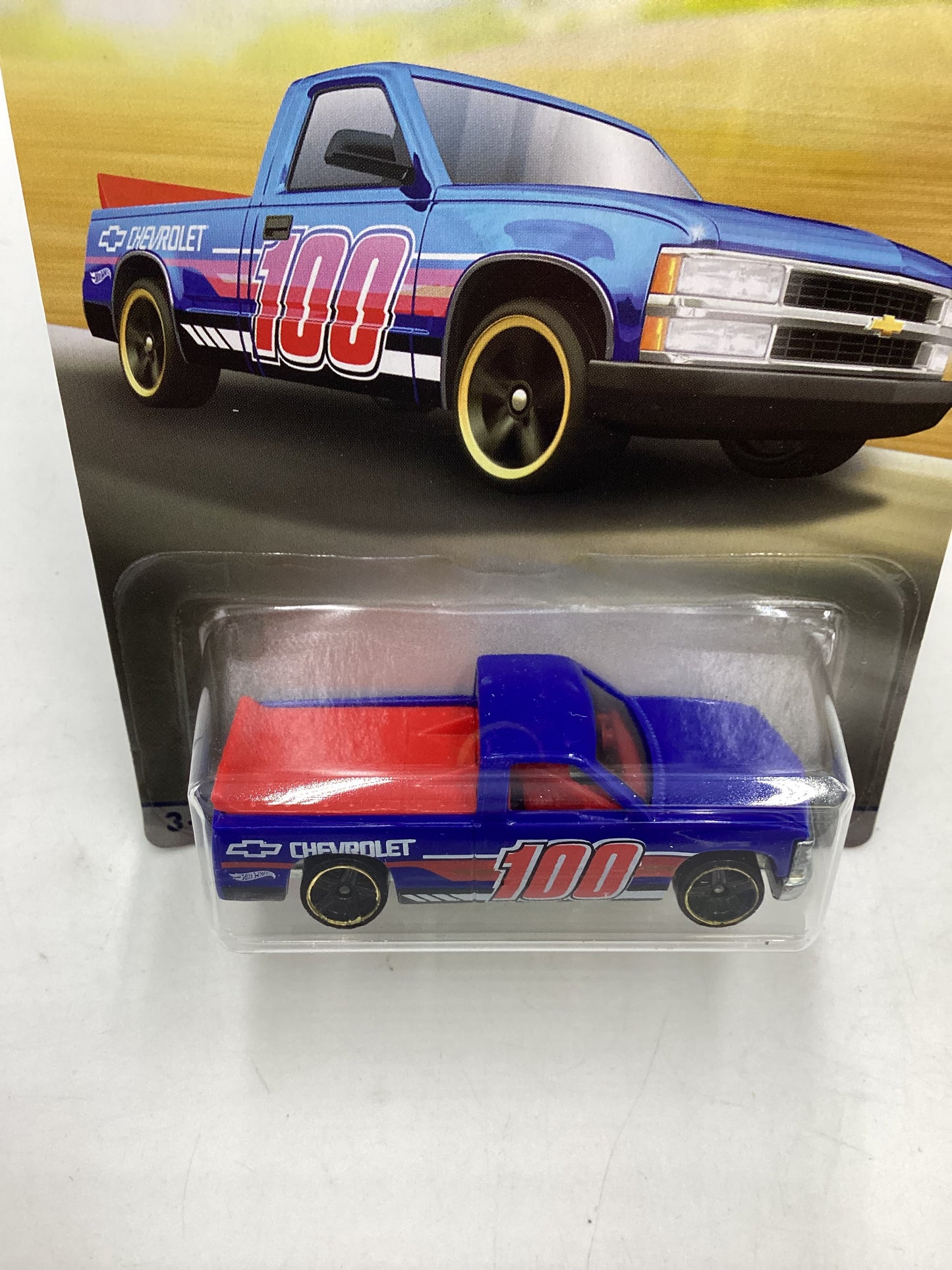 Hot Wheels Walmart 100 Years Chevy #6 Chevy 1500 Blue 161S