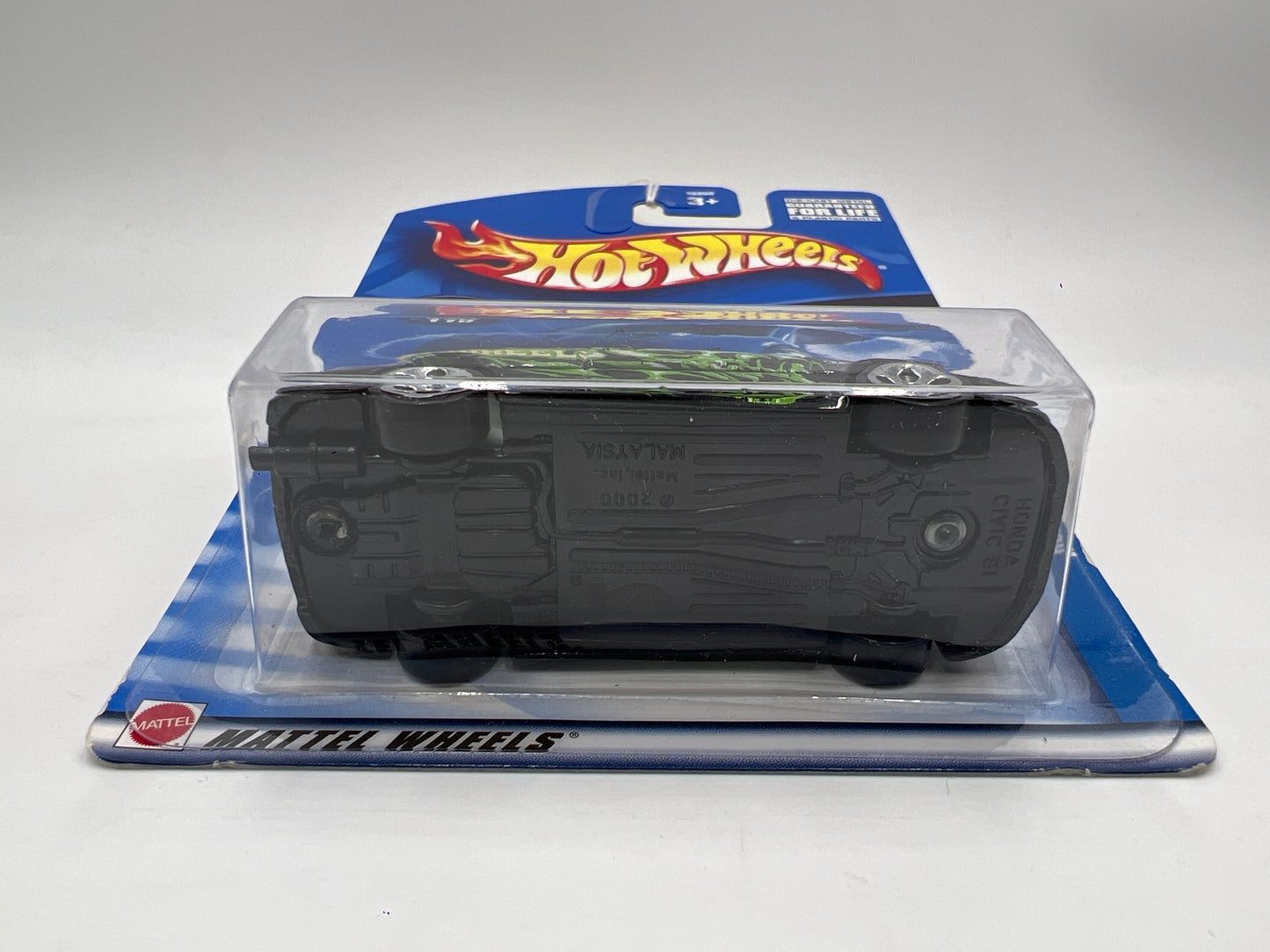 2002 Hot Wheels Collector #115 Honda Civic Black/Green 76A