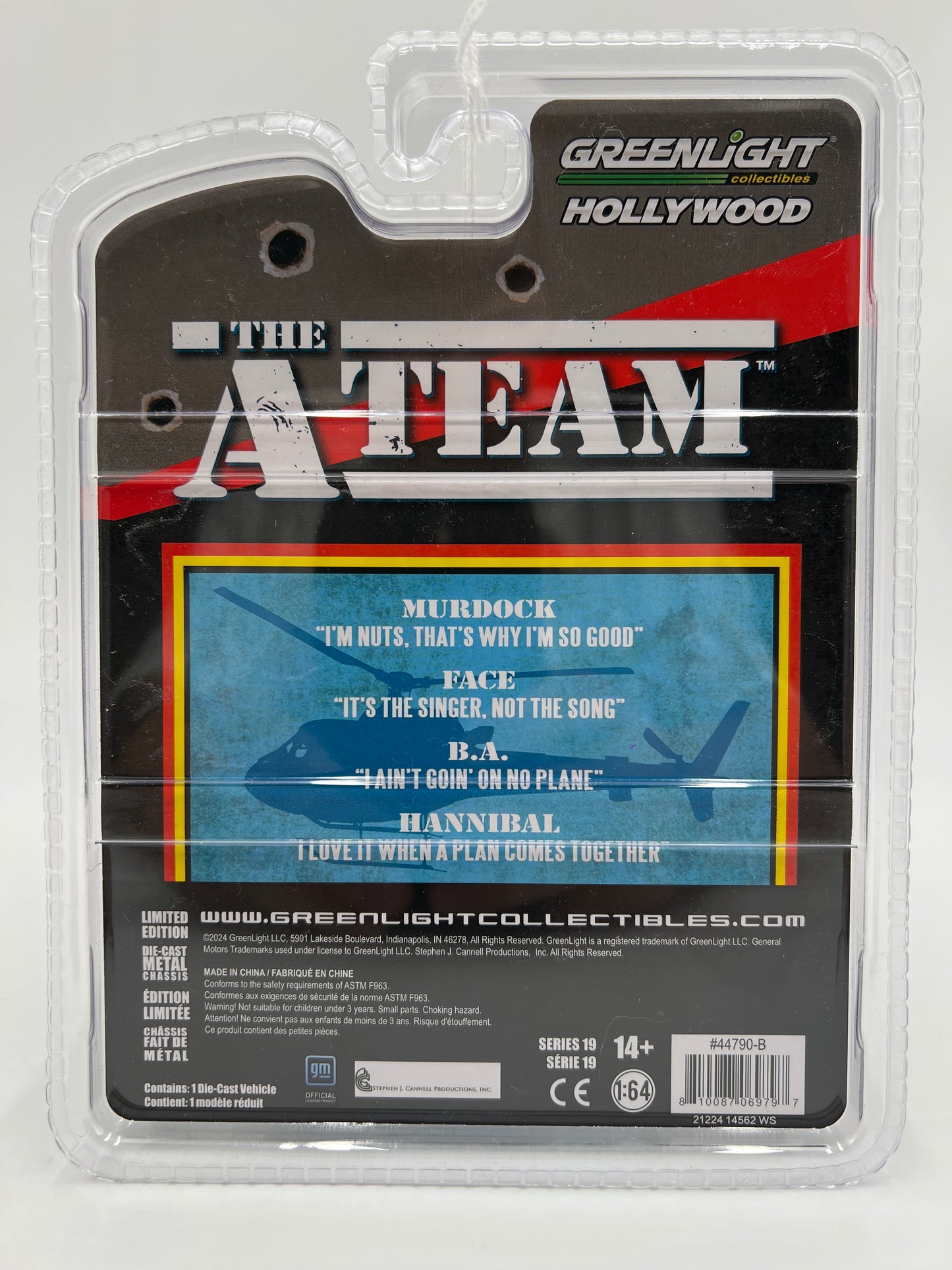 Greenlight Hollywood Series 19 The A Team CHASE B.A.s 1983 GMC Vandura Chrome Green