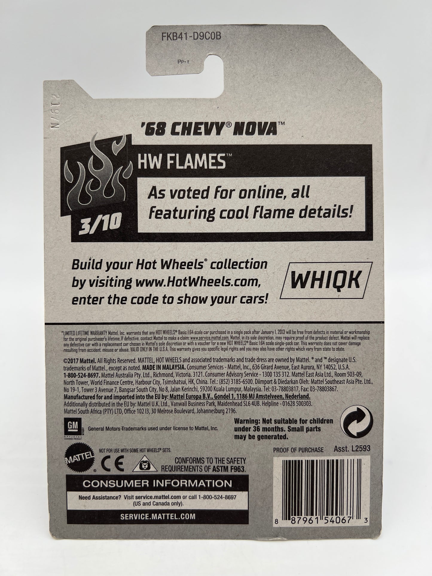 2018 Hot Wheels Factory Sealed Super Treasure Hunt 68 Chevy Nova Purple W/Protector