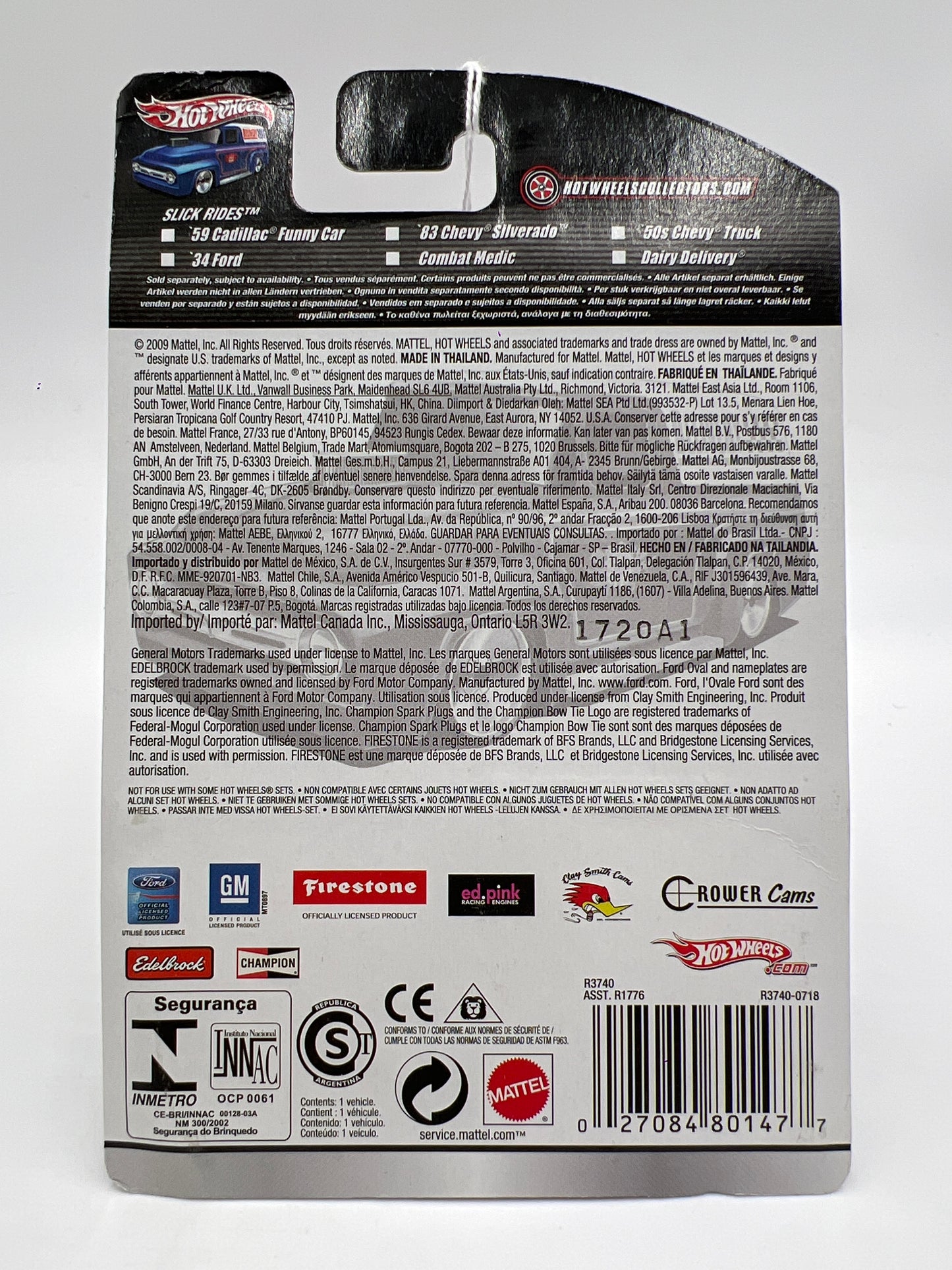 2010 Hot Wheels Premium Slick Rides #12 Dairy Delivery Firestone Black/Silver SR