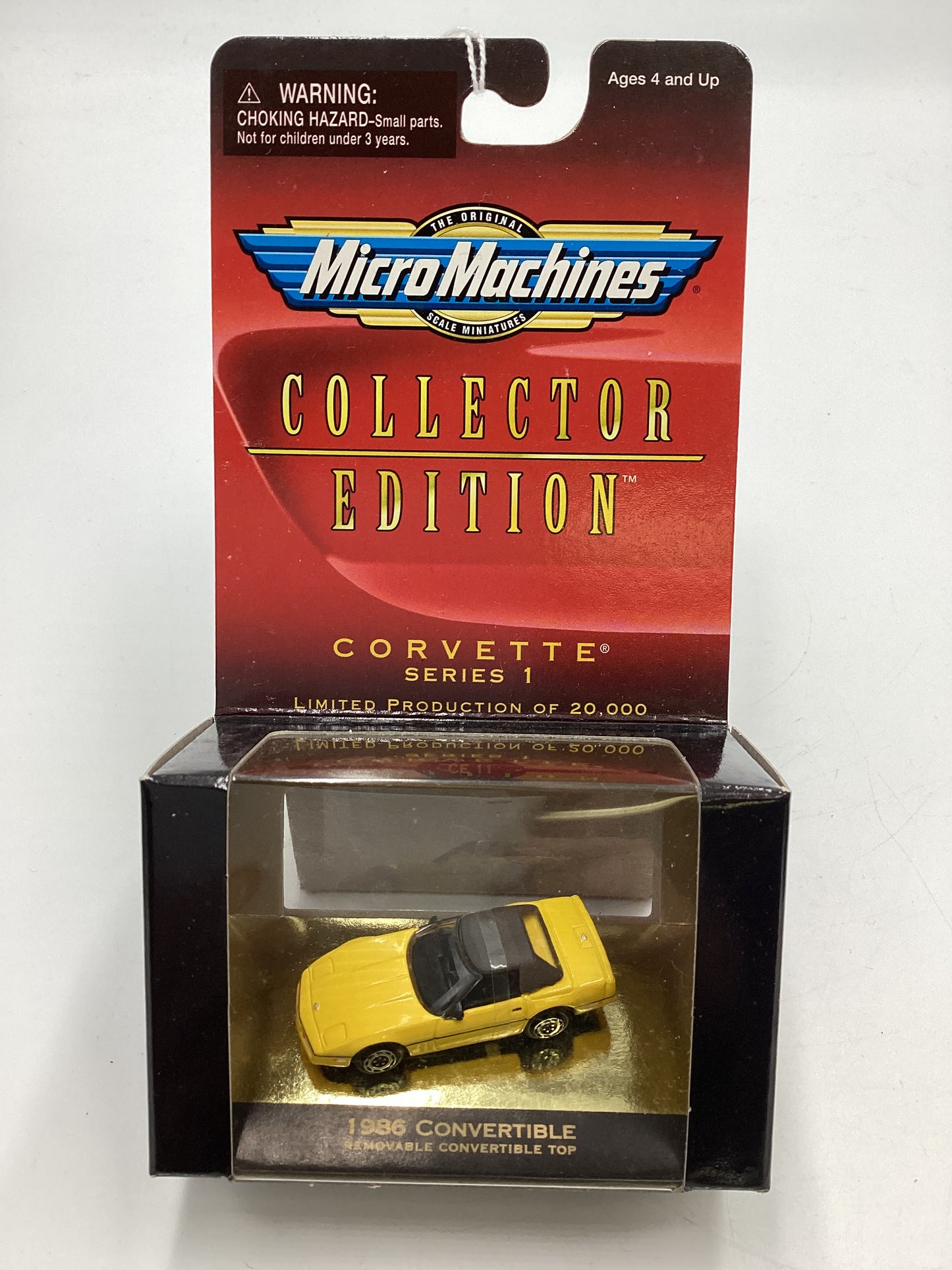 Micro Machines Collectors Edition Corvette Series 1 1986 Convertible Yellow 1/20000 SR CE 11
