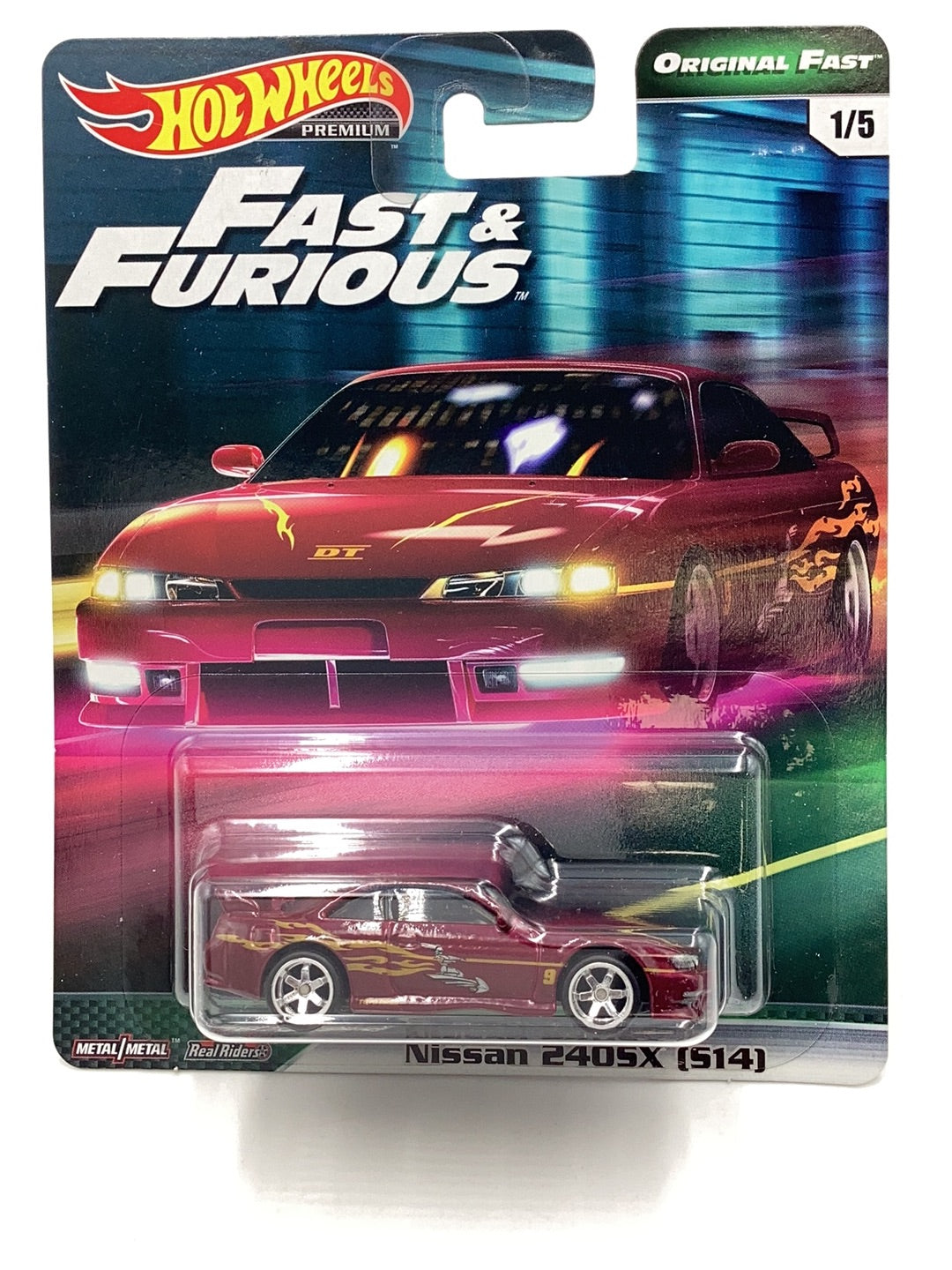 Hot wheels premium fast and furious Original Fast 1/5 Nissan 240SX (S14) with protector