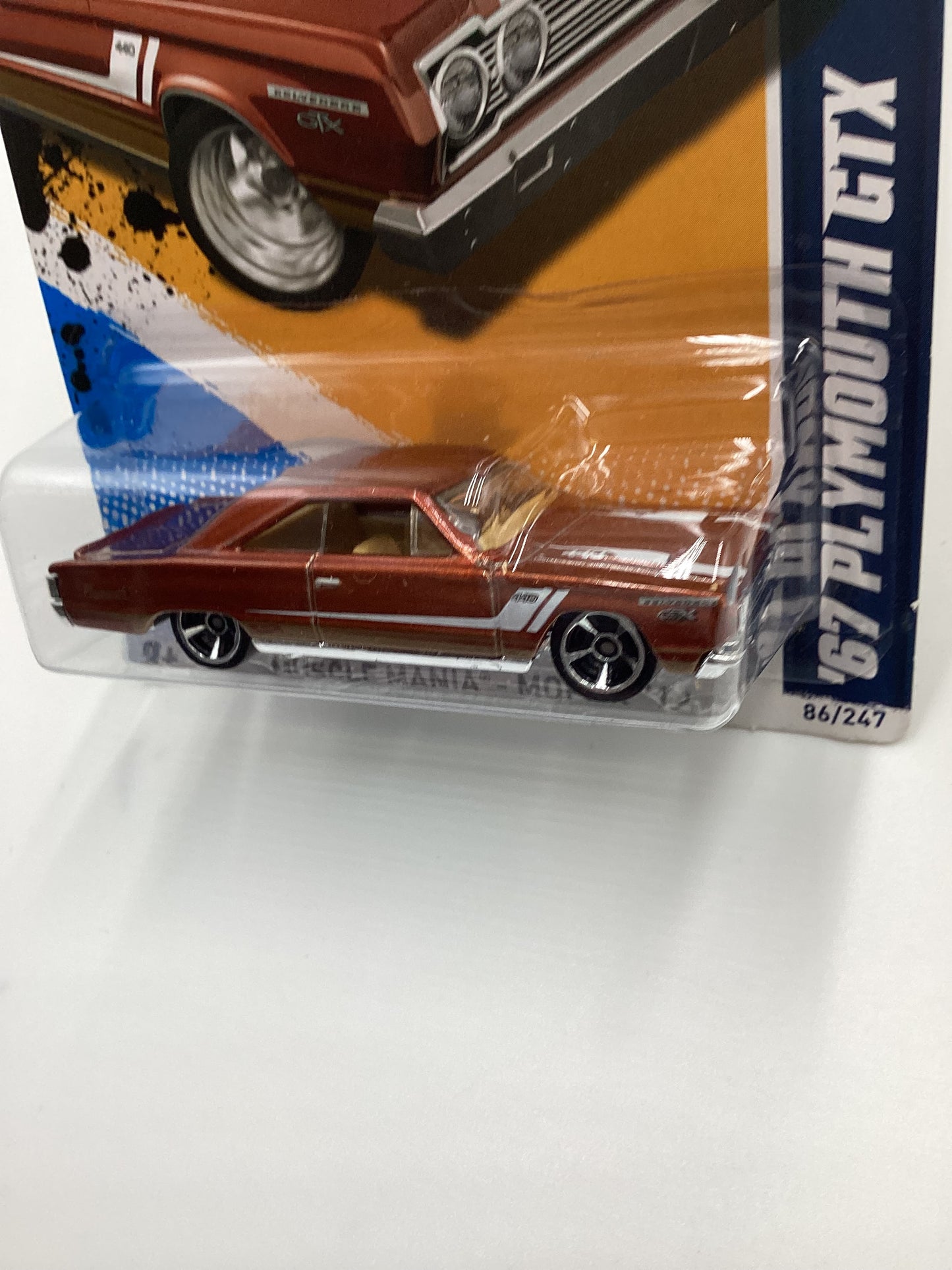 2012 Hot Wheels #86 67 Plymouth GTX Brown 54A