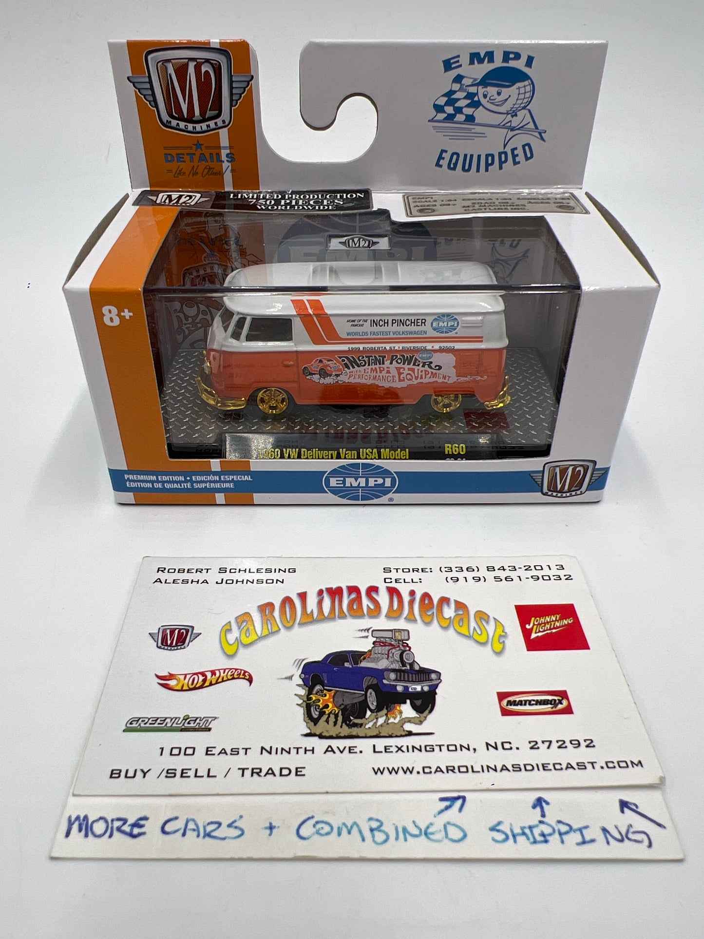 M2 Machines Empi CHASE 1960 VW Delivery Van USA Model R60 W/Protector