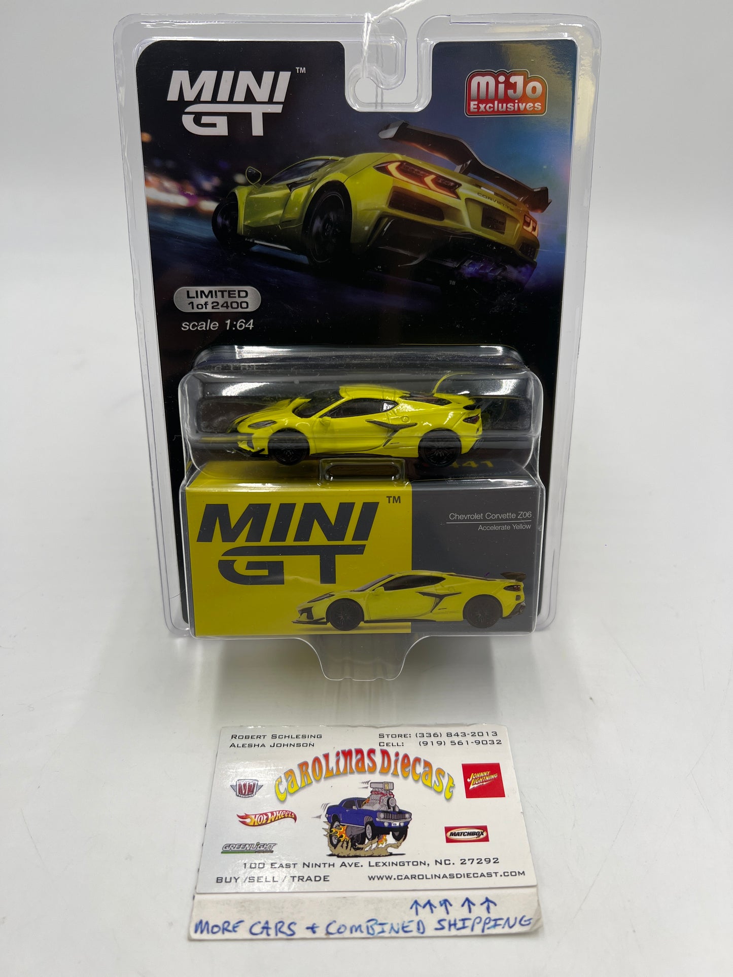 Tarmac Works Mijo Exclusives 1/2400 Chevrolet Corvette Z06 Yellow