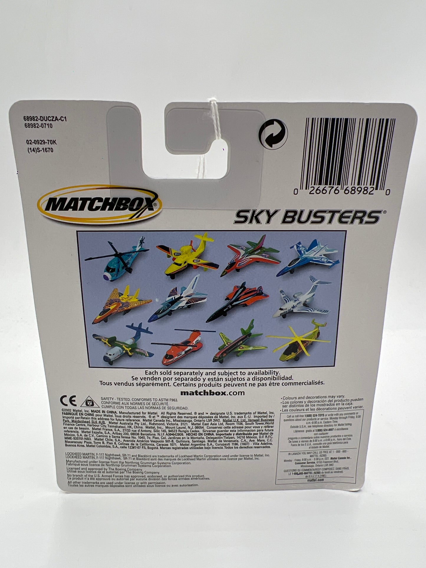 Matchbox Sky Busters Stealth Fighter MBAF Green/Red OO7