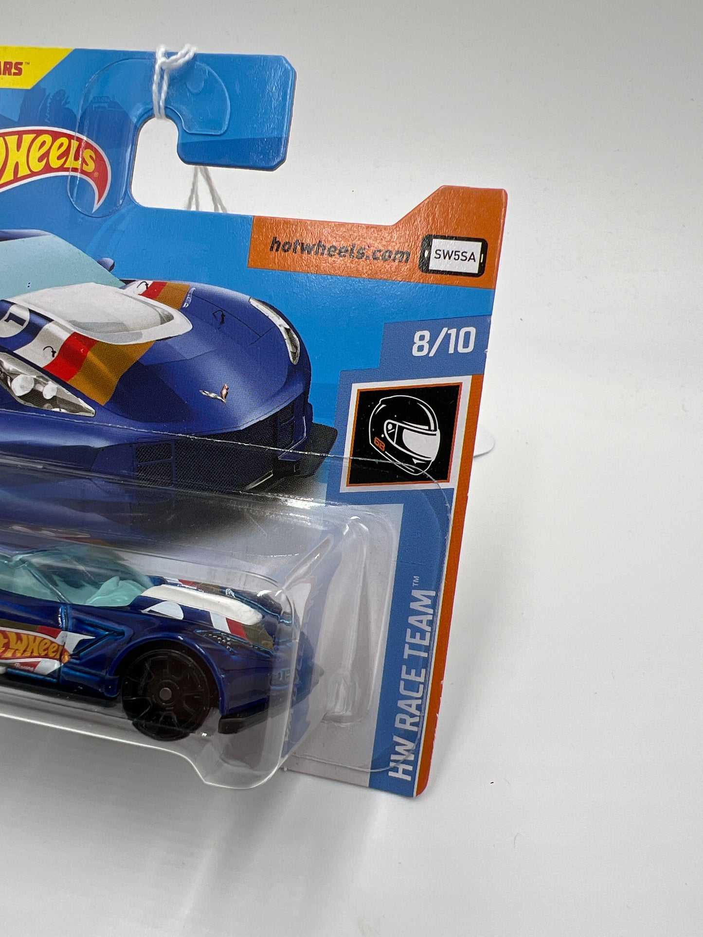 2019 Hot Wheels Race Team #193 Corvette C7.R Blue Short Card 1B
