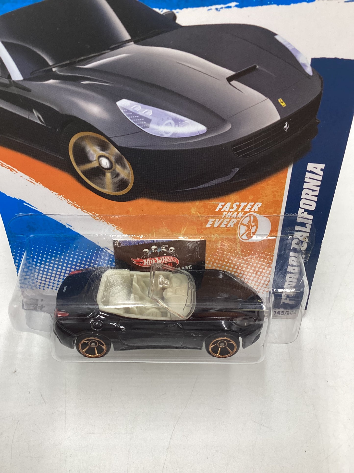 2011 Hot wheels #145 Ferrari California Black Faster than Ever SR