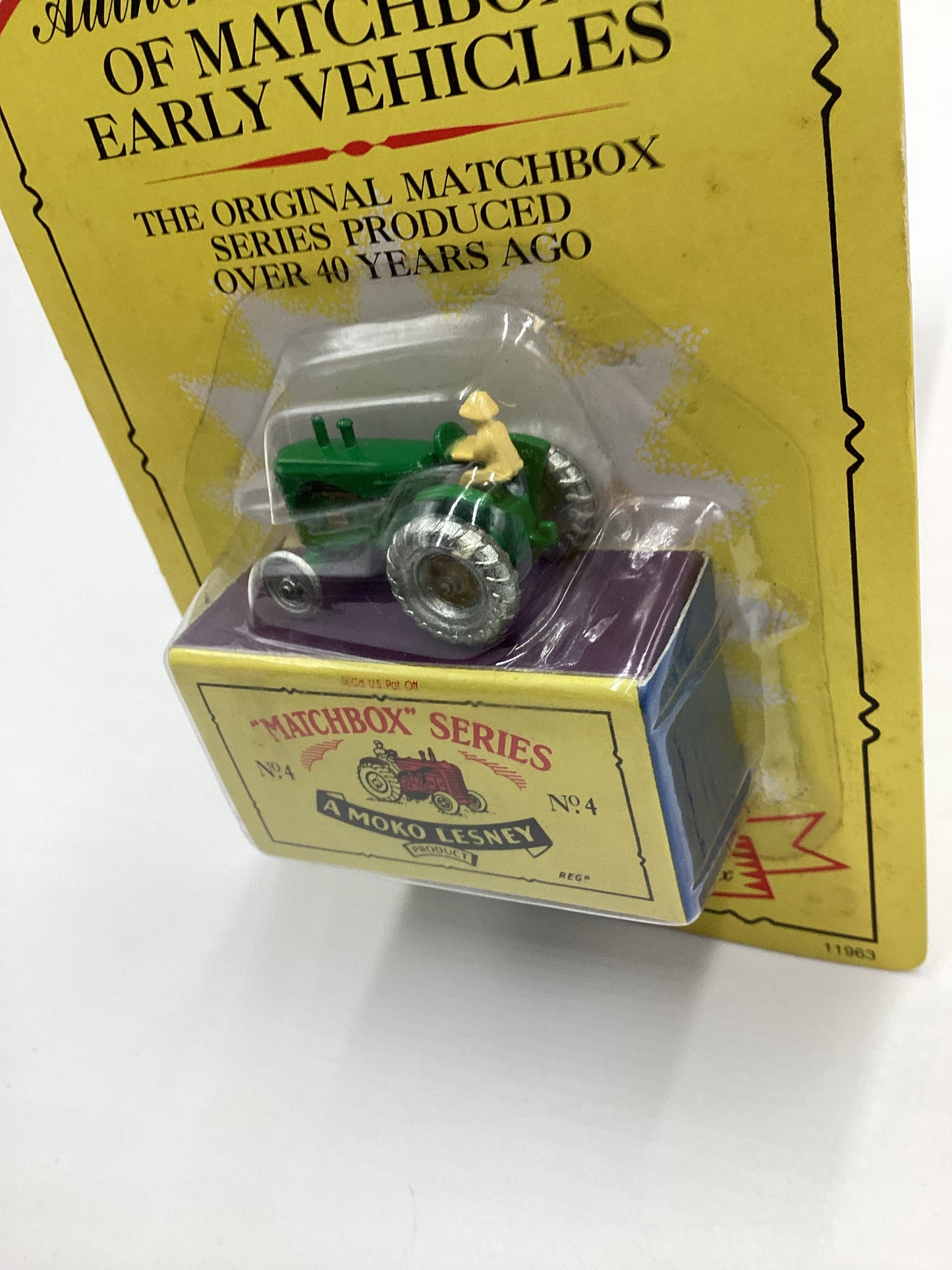 1992 Matchbox Originals No.4 Massey Harris Tractor Green (SR)