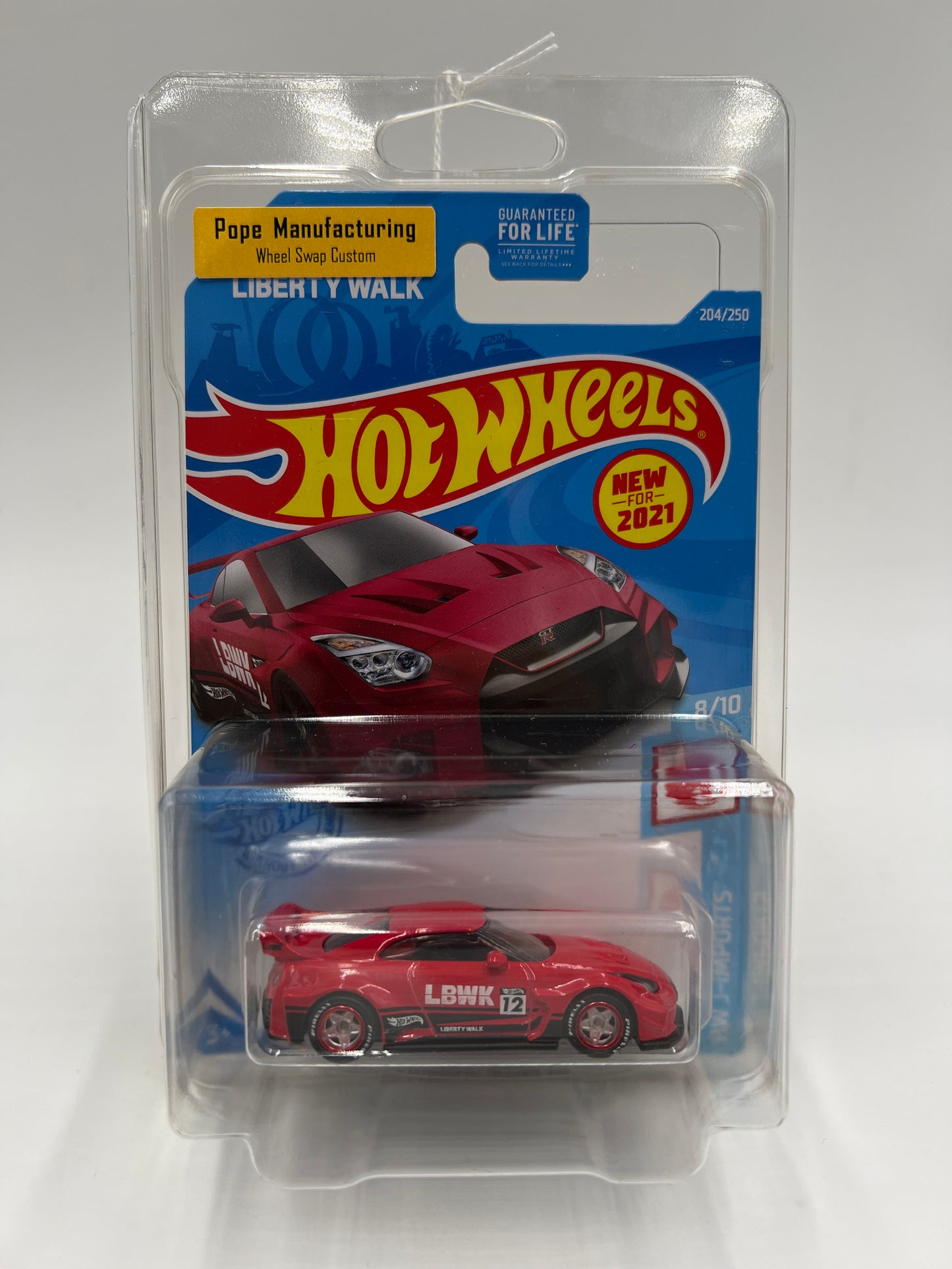 Hot Wheels LB-Silhouette Works GT Nissan 35GT-RR Ver.2 Red Wheel Swap Custom On Card W/Protector SR