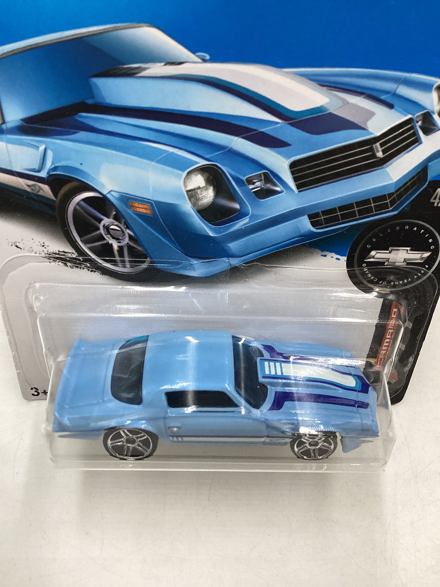 2017 Hot wheels #250 Light Blue 81 Camaro 14H