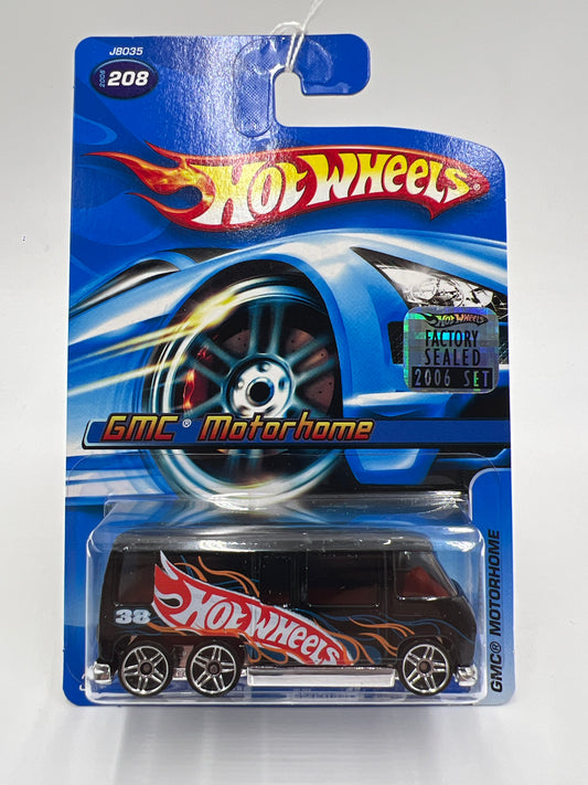 2006 Hot Wheels Factory Sealed #208 GMC Motorhome Black W/PR5 Wheels 238H