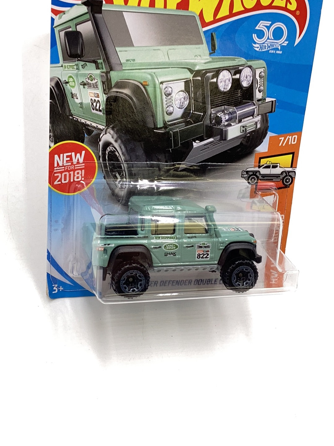 2018 Hot wheels #158 ‘15 Land Rover Defender Double Cab 63G
