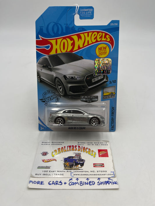 2019 Hot Wheels Factory Sealed Zamac 016 #225 Audi RS 5 Coupe 146A