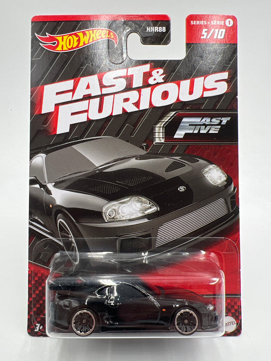 Hot Wheels Fast & Furious Series 1 #5 Toyota Supra Black W/Protector