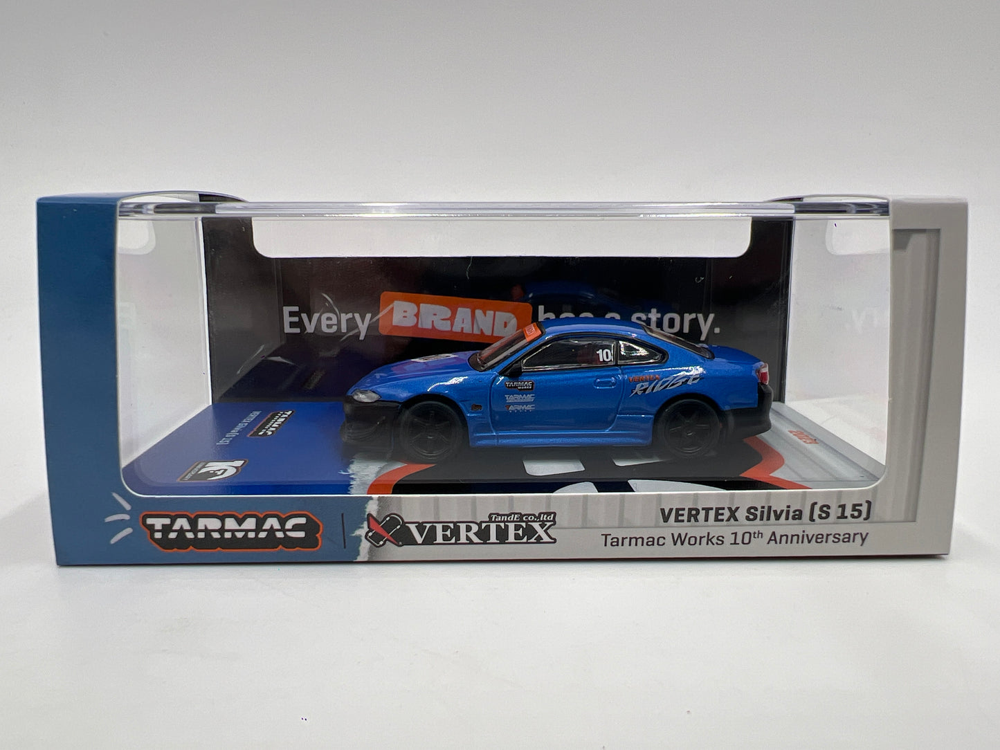 Tarmac Works 10th Anniversary VERTEX Nissan Silvia S15 Blue/Black