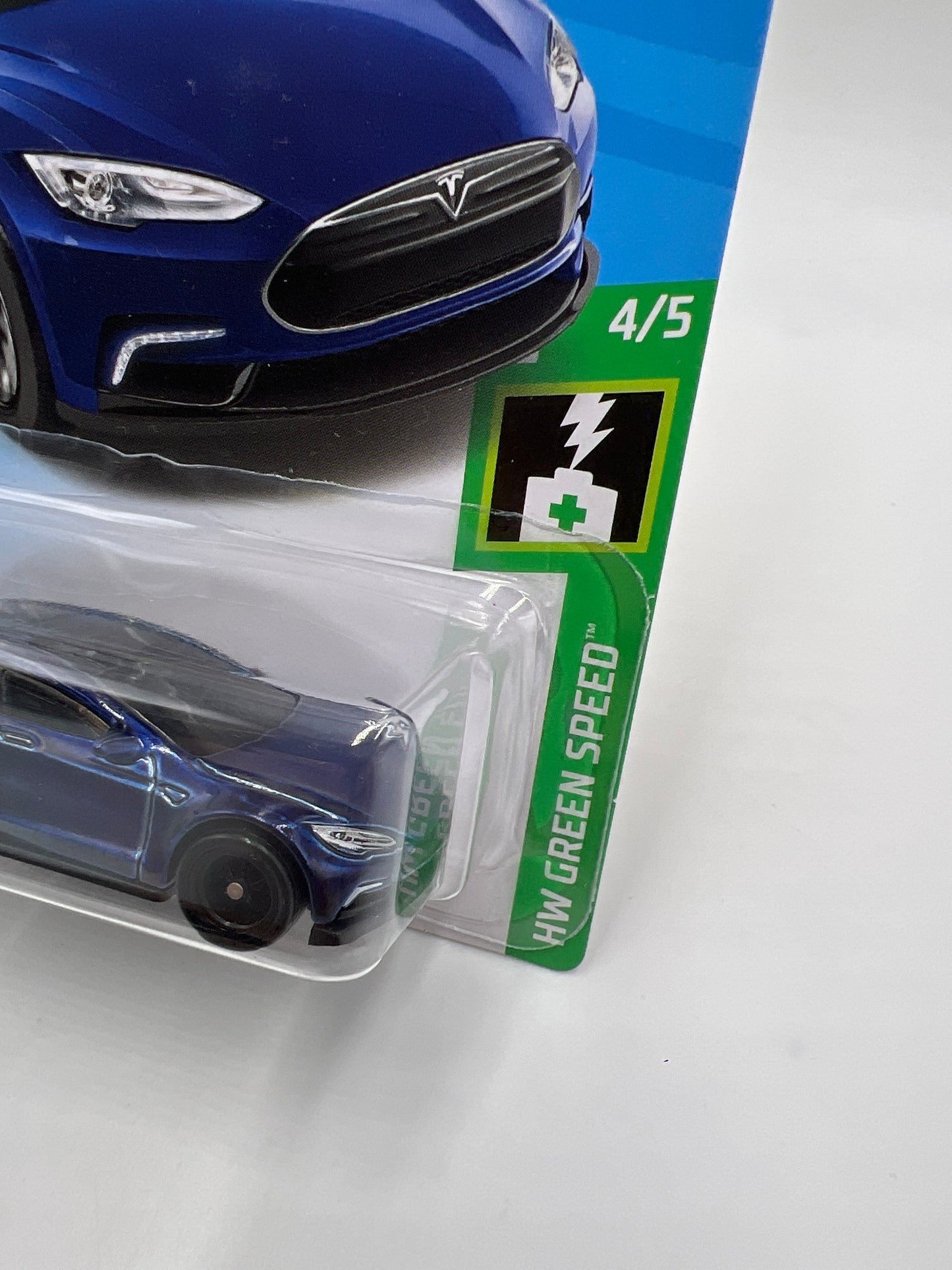 2019 Hot Wheels Super Treasure Hunt Factory Sealed #226 Tesla Model S Blue W/Protector