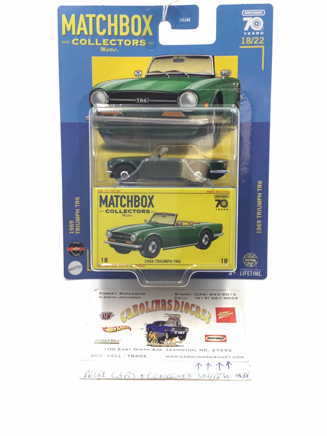 2023 matchbox Collectors #18 1969 Triumph TR6 18/22 170B