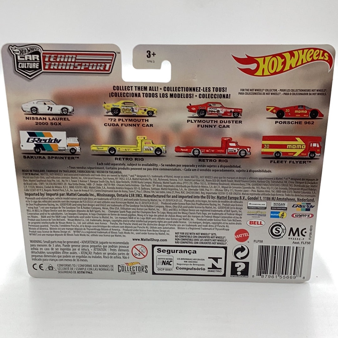 2018 HOT WHEELS CAR CULTURE TEAM Tom McEwen Mongoose Plymouth