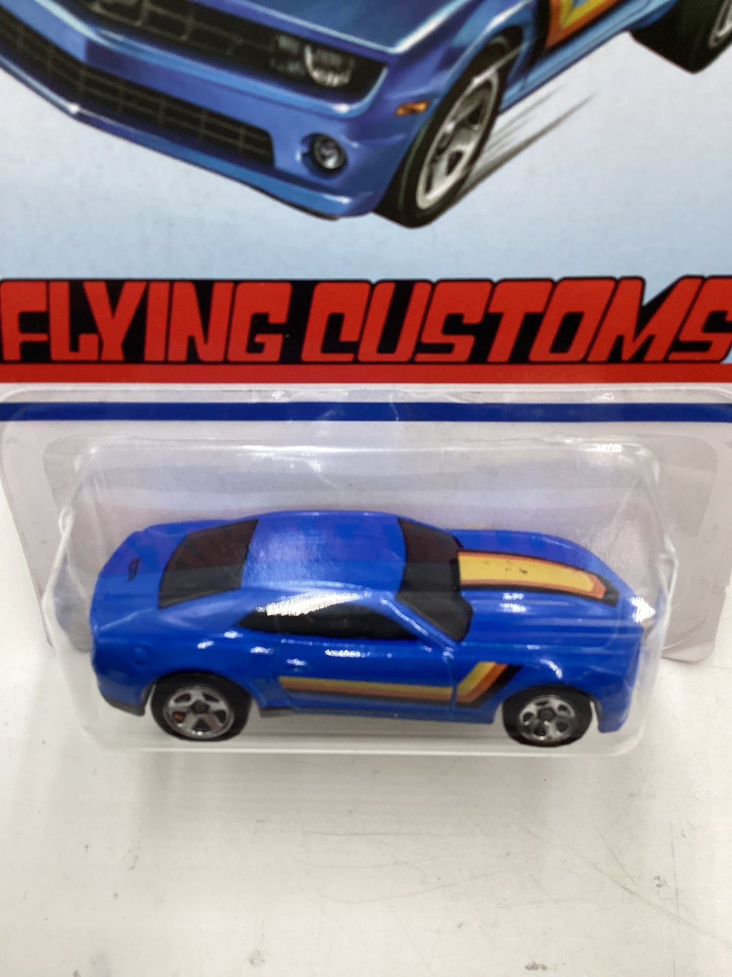 Hot Wheels Target Exclusive Flying Customs 13 Copo Camaro Blue Card Not Perfect